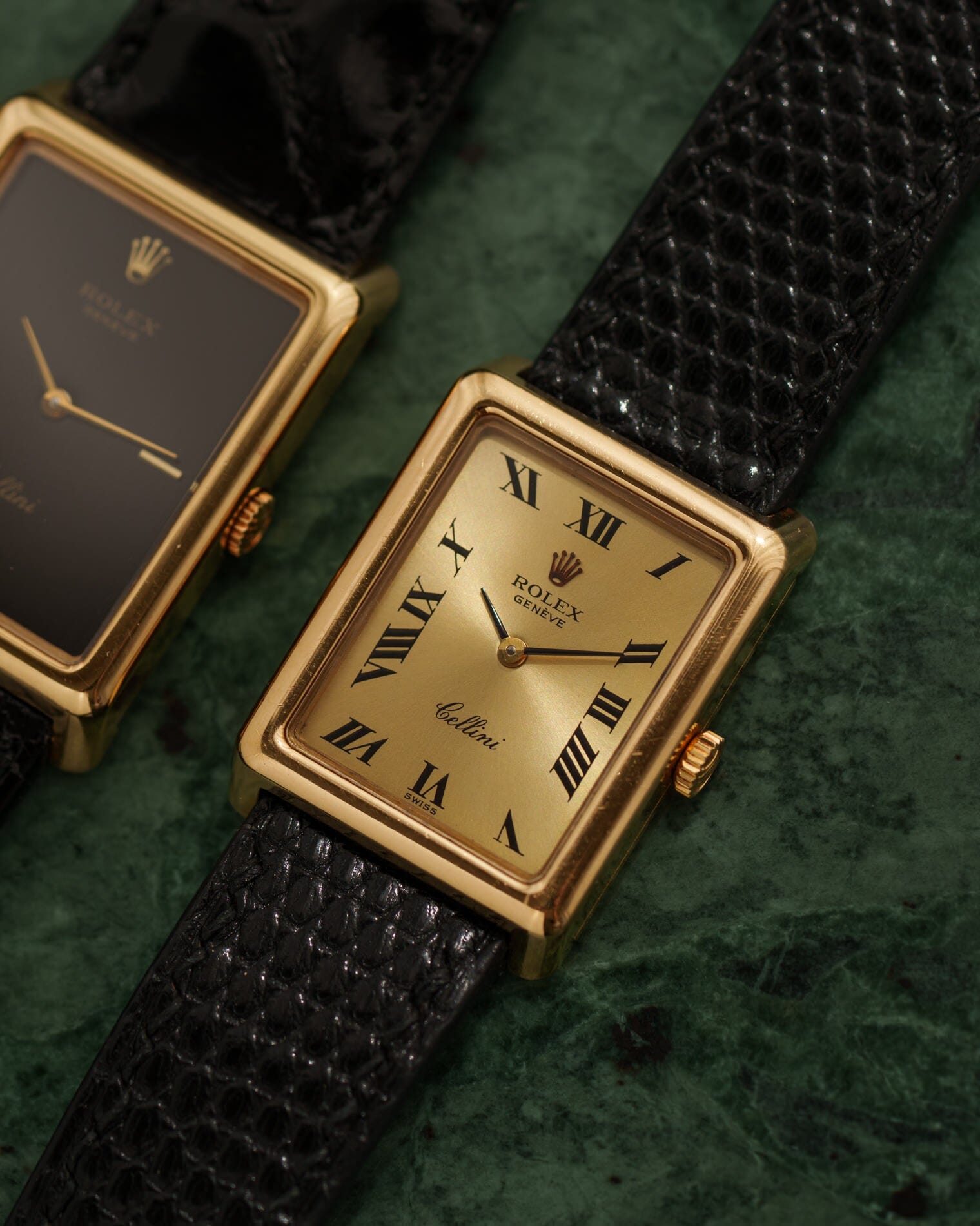 ロレックス チェリーニ 4103 レクタングル YG シャンパンローマンダイアル Watch ROLEX