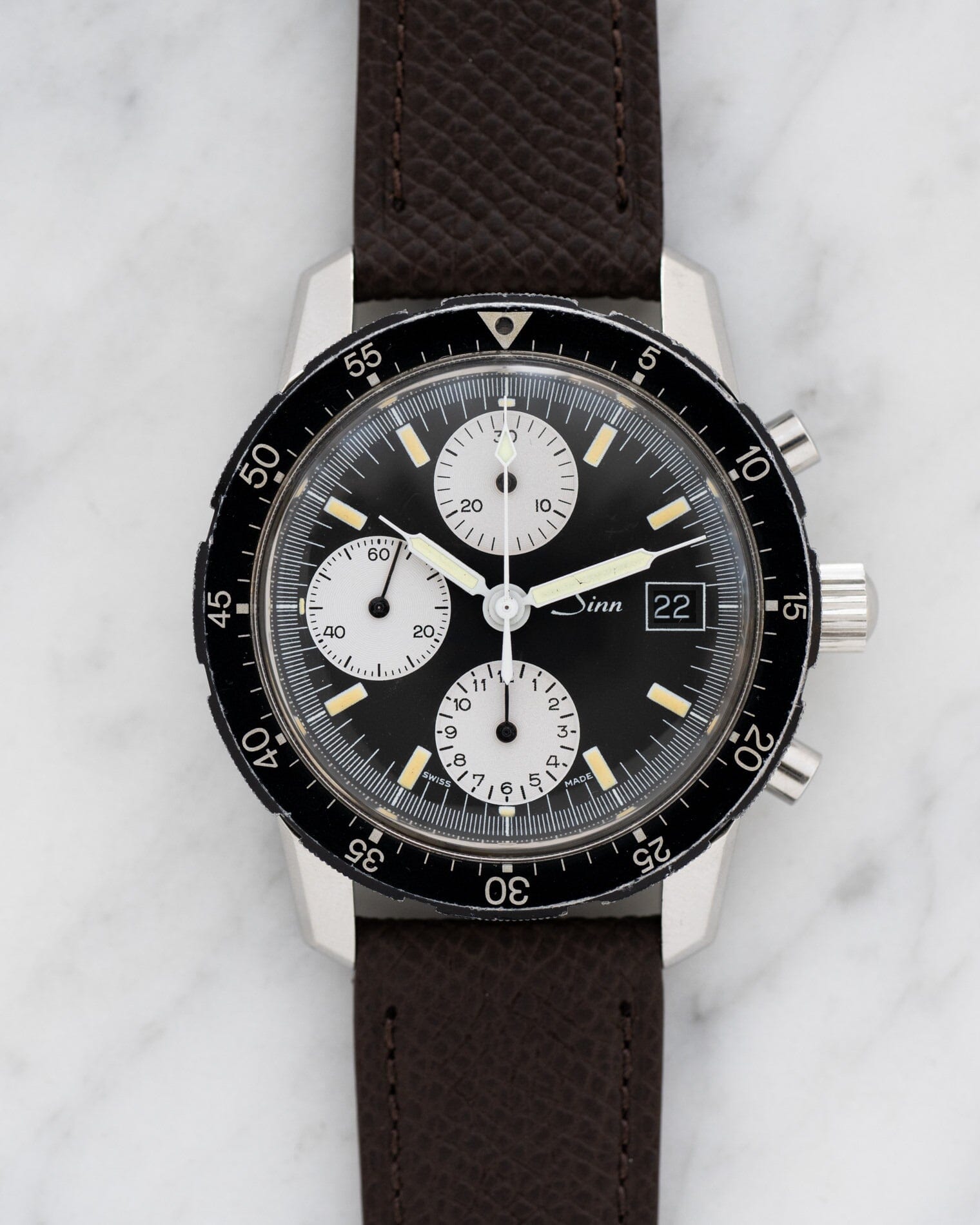 Sinn 103.A クロノグラフ 逆パンダ バルジュー7760 Watch SINN