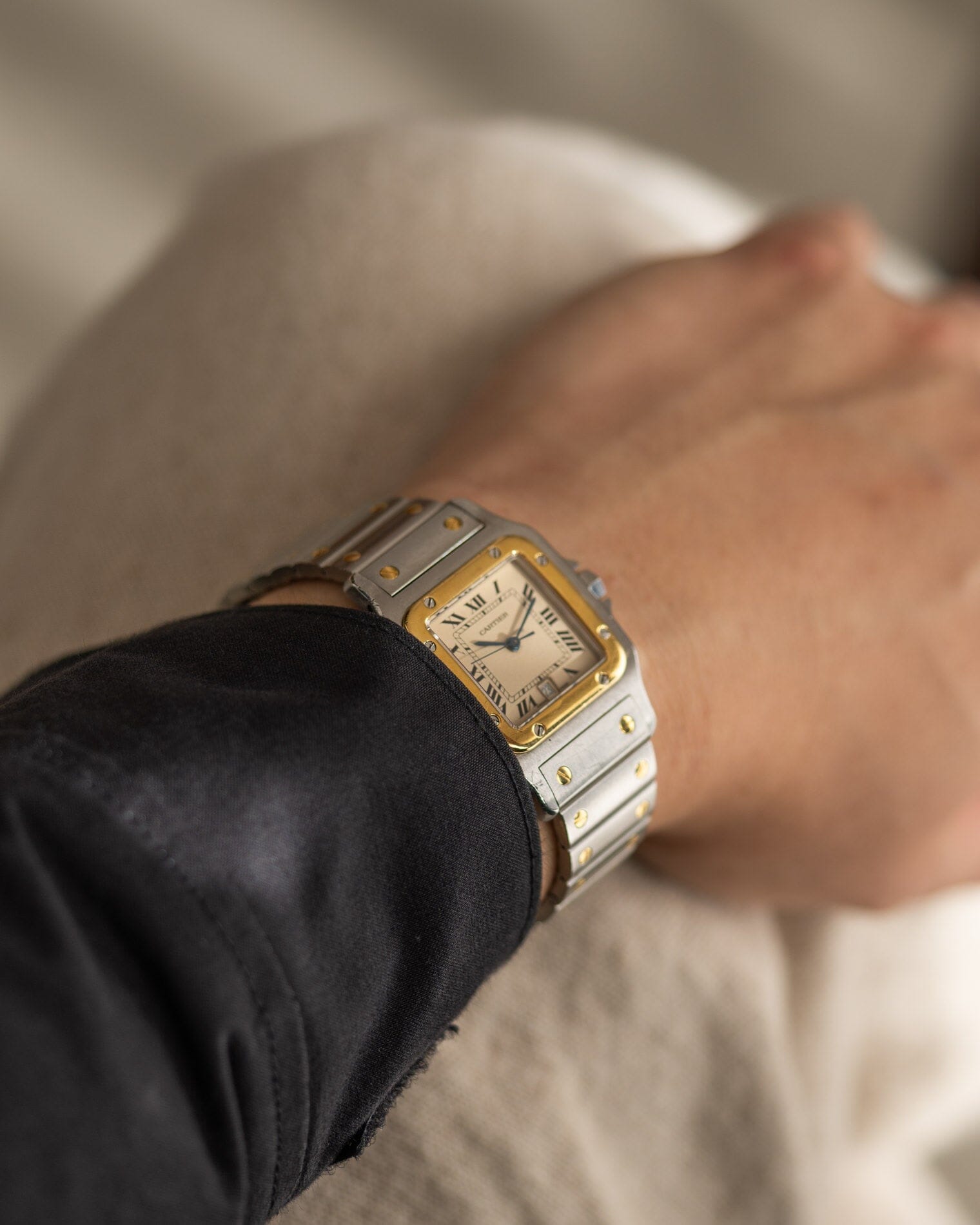 Cartier サントス ガルベ LM アイボリーローマン Watch CARTIER