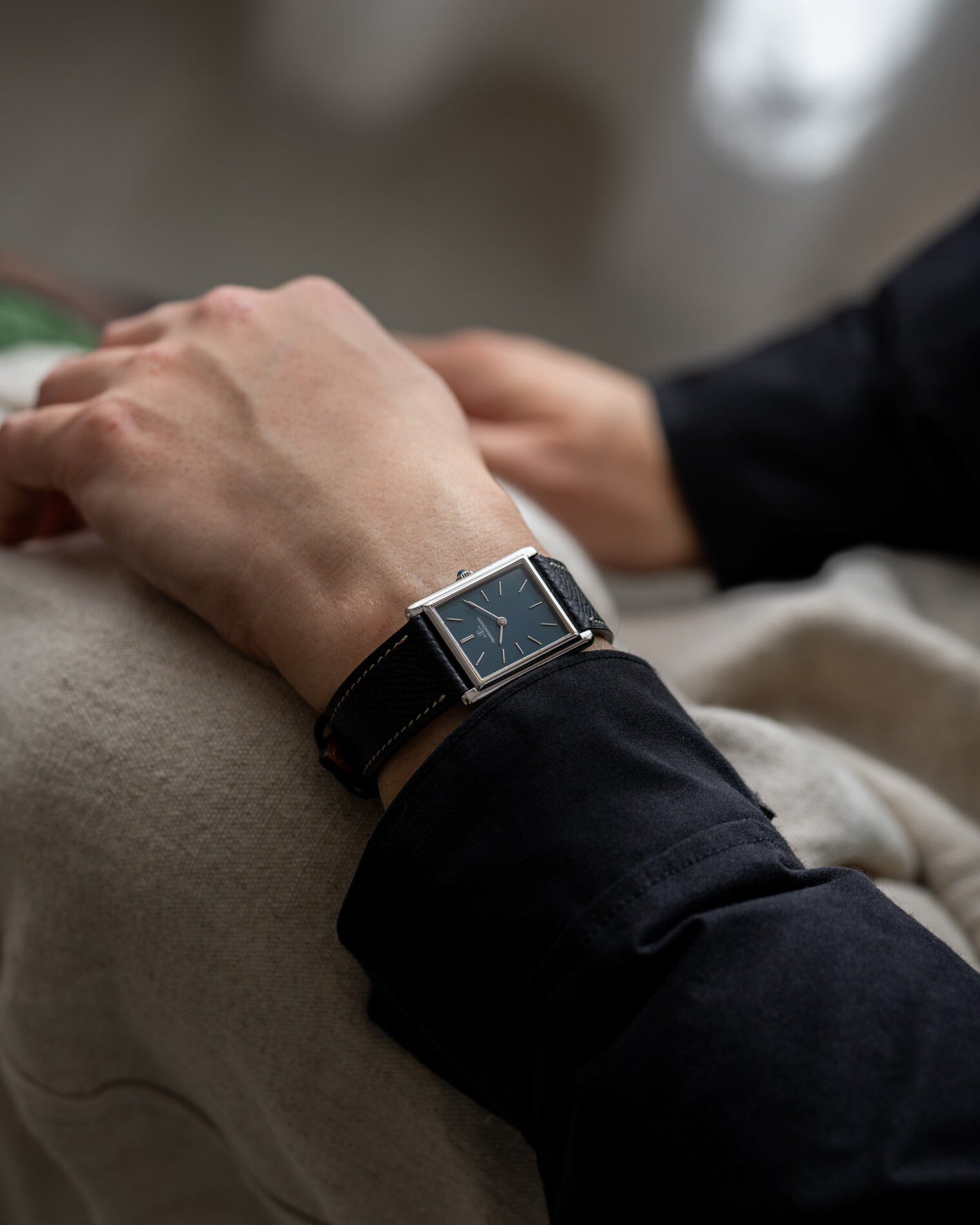 Jaeger-LeCoultre レクタングル 6029.22 "タンク" WG ネイビーダイアル Watch Jaeger-LeCoultre