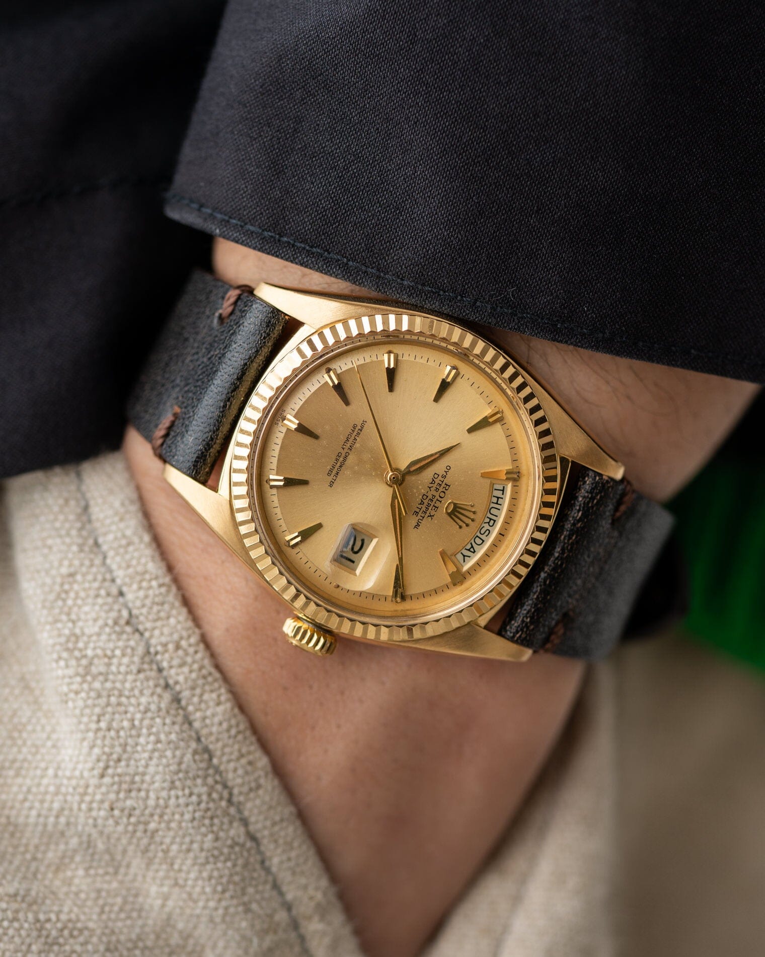 ROLEX デイデイト 1803 YG シャンパンダイアル Watch ROLEX