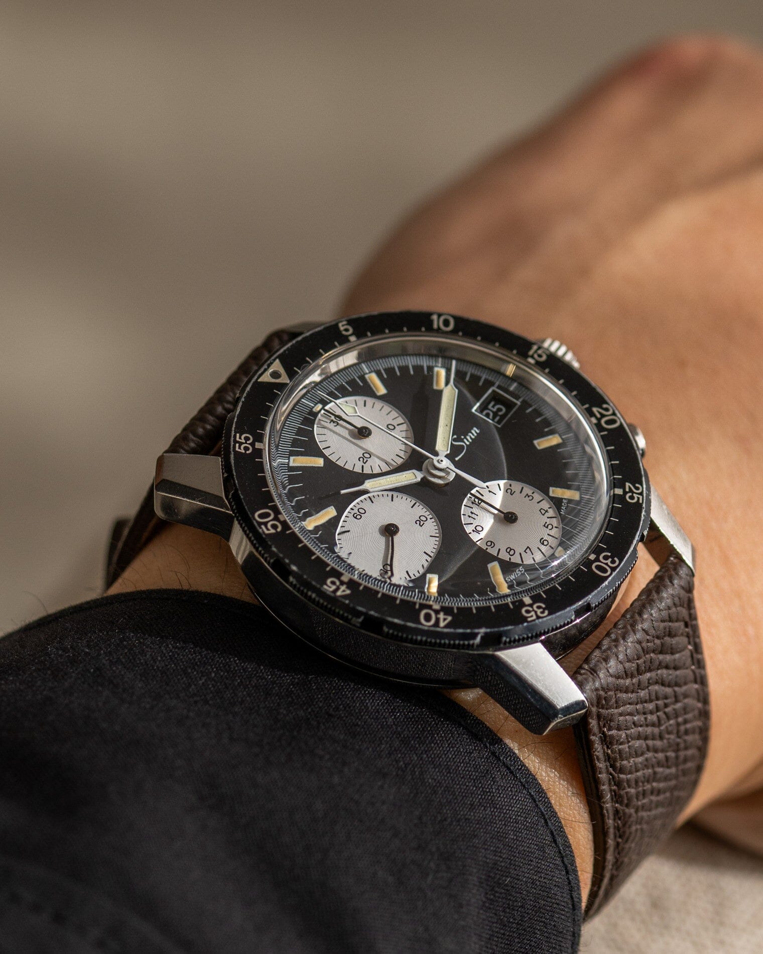 Sinn 103.A クロノグラフ 逆パンダ バルジュー7760 Watch SINN