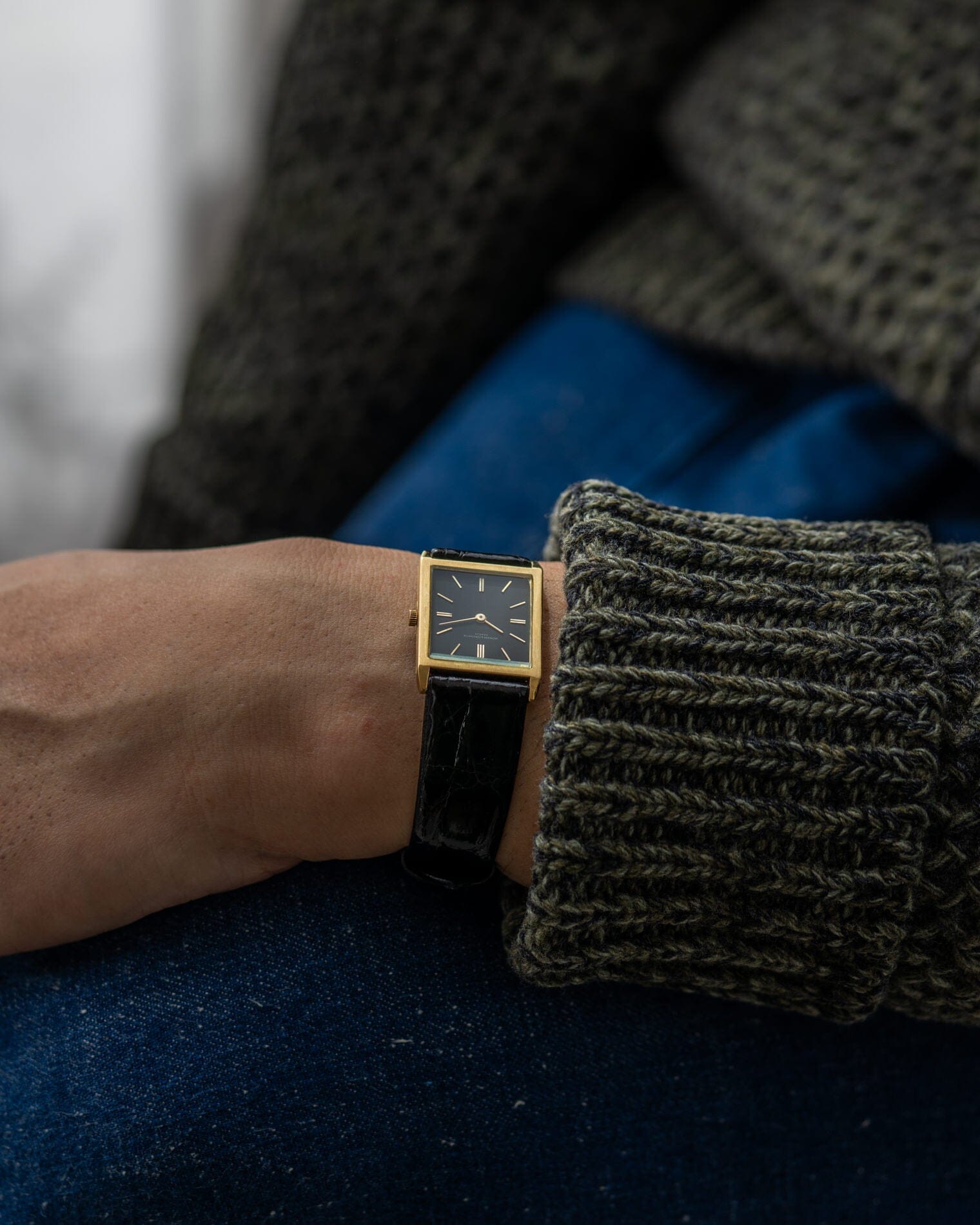 Vacheron Constantin レクタングル 6791 "タンク" YG ダークグレーダイアル Watch VACHERON CONSTANTIN