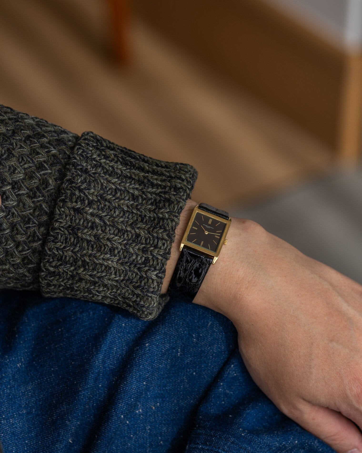 Vacheron Constantin レクタングル 6791 "タンク" YG ダークグレーダイアル Watch VACHERON CONSTANTIN