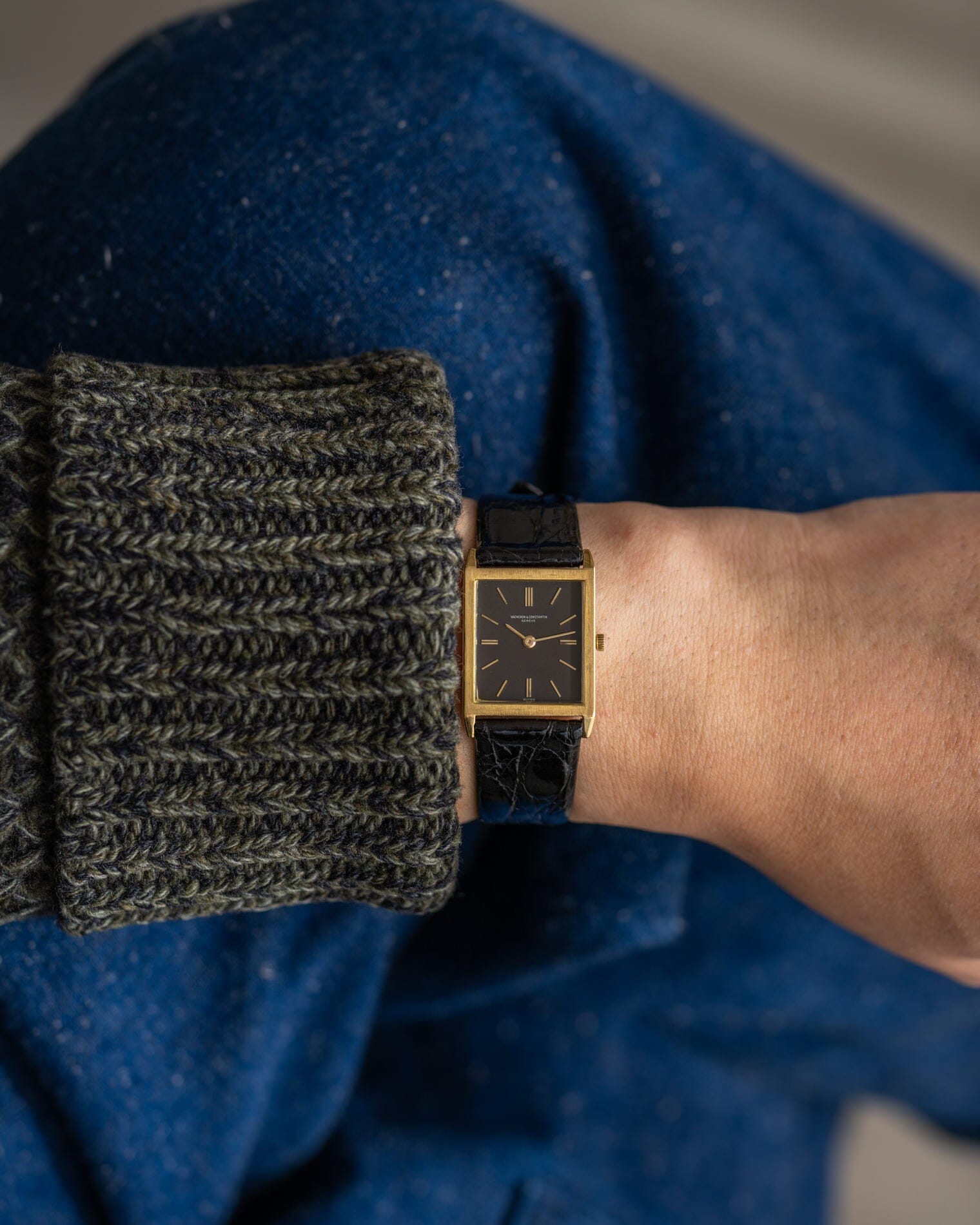 Vacheron Constantin レクタングル 6791 "タンク" YG ダークグレーダイアル Watch VACHERON CONSTANTIN