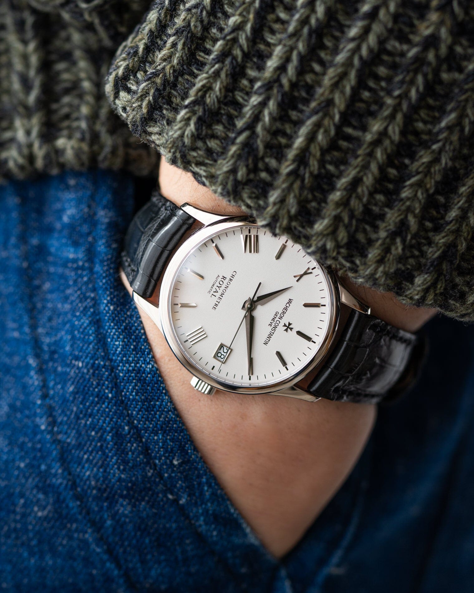 Vacheron Constantin クロノメーターロワイヤル 47022 WG アイボリー 箱保証書付き Watch VACHERON CONSTANTIN