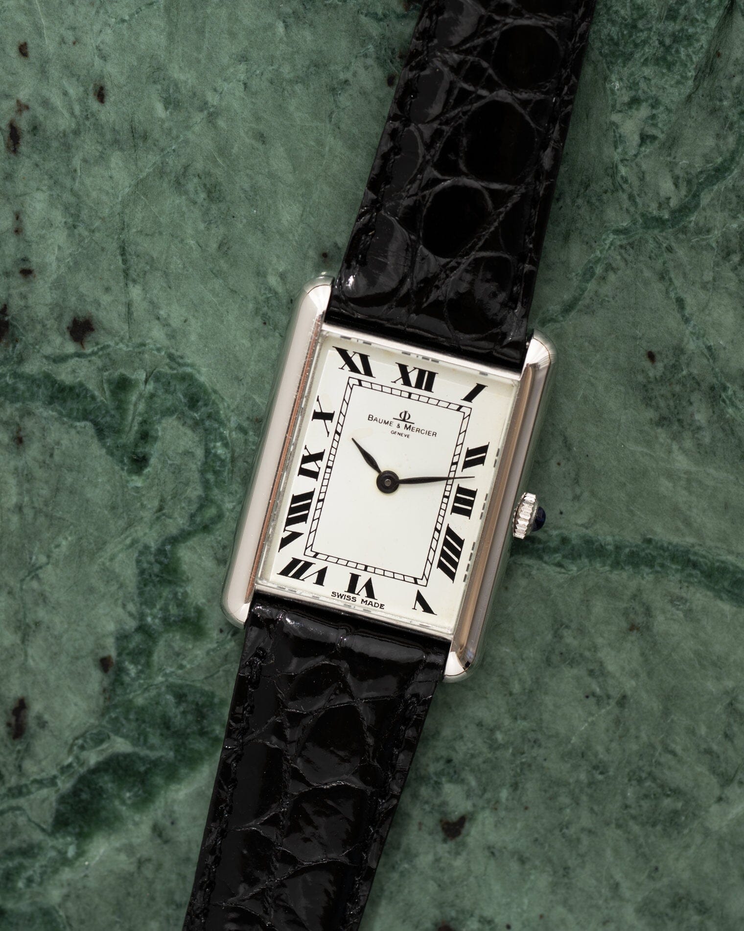 ボーム&メルシエ レクタングル 37077 WG ホワイトローマン Watch BAUME&MERCIER