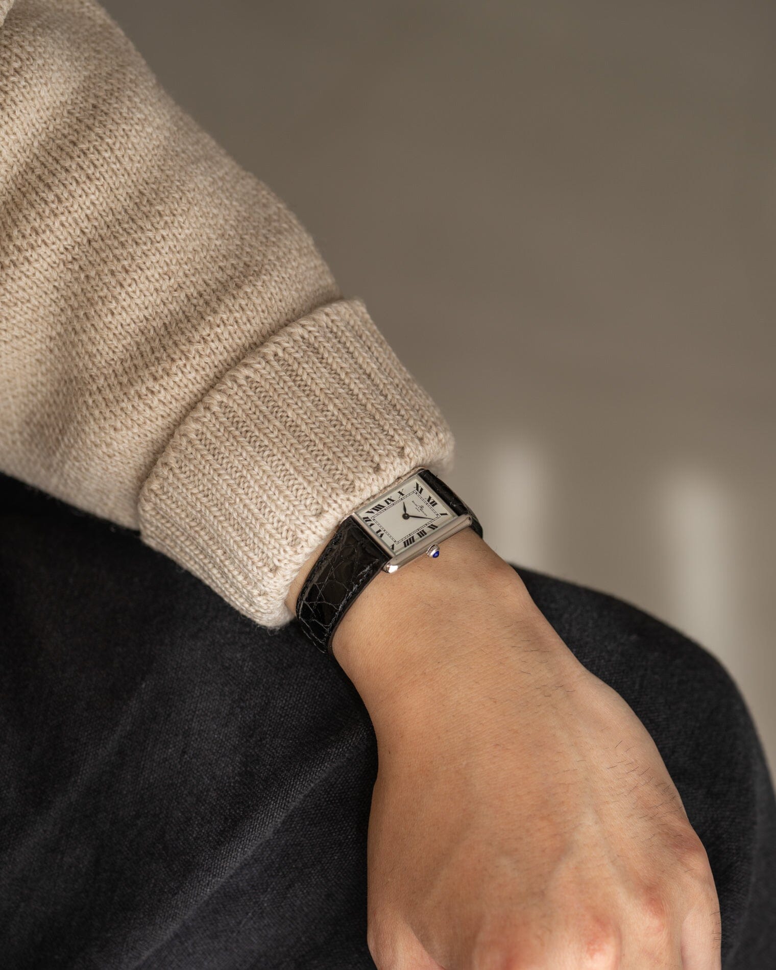 ボーム&メルシエ レクタングル 37077 WG ホワイトローマン Watch BAUME&MERCIER