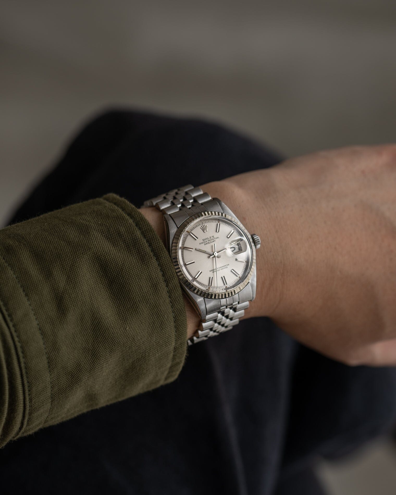 Rolex デイトジャスト 1601 シルバー 保証書付き Watch ROLEX