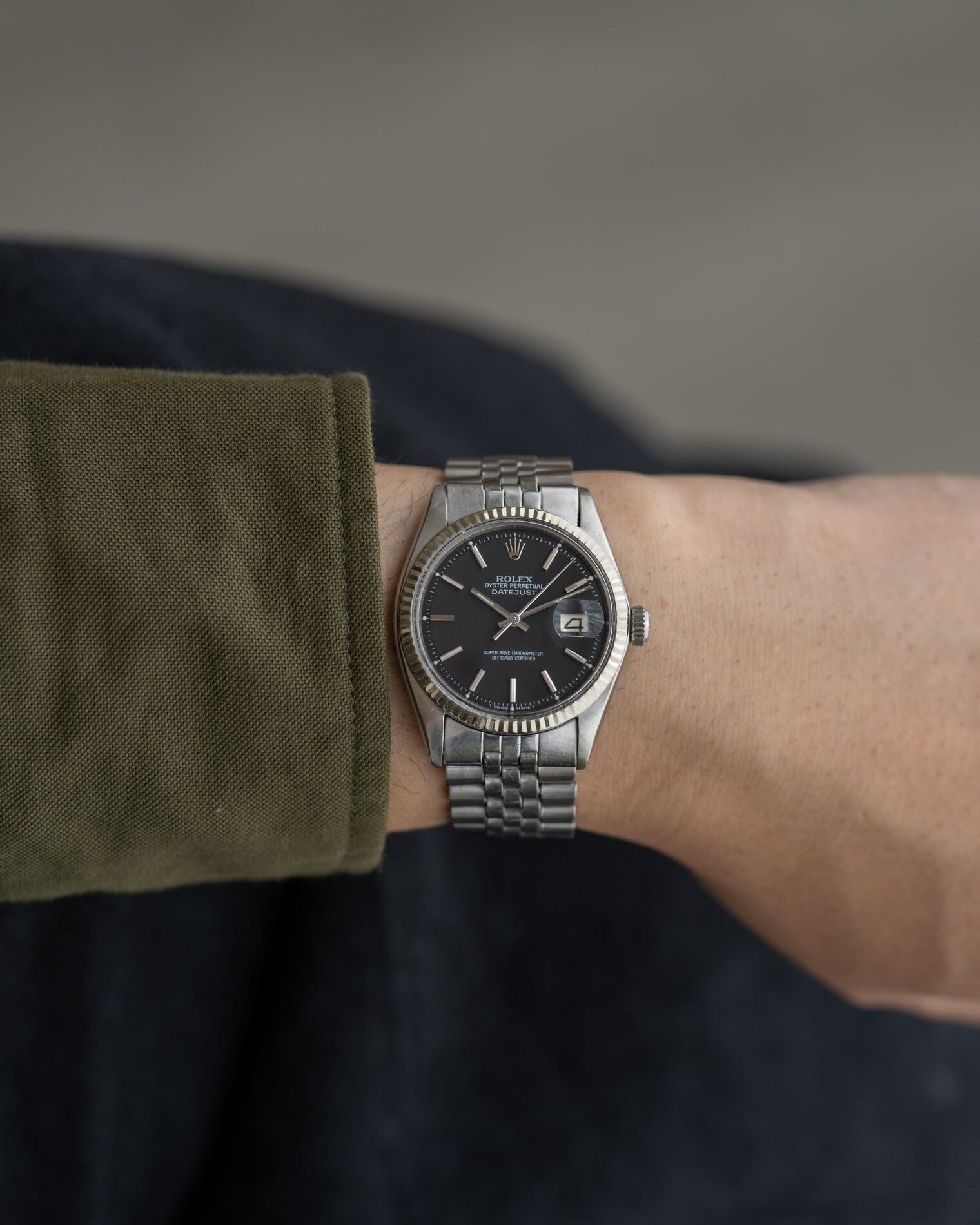 Rolex デイトジャスト 1601 マットブラック Watch ROLEX