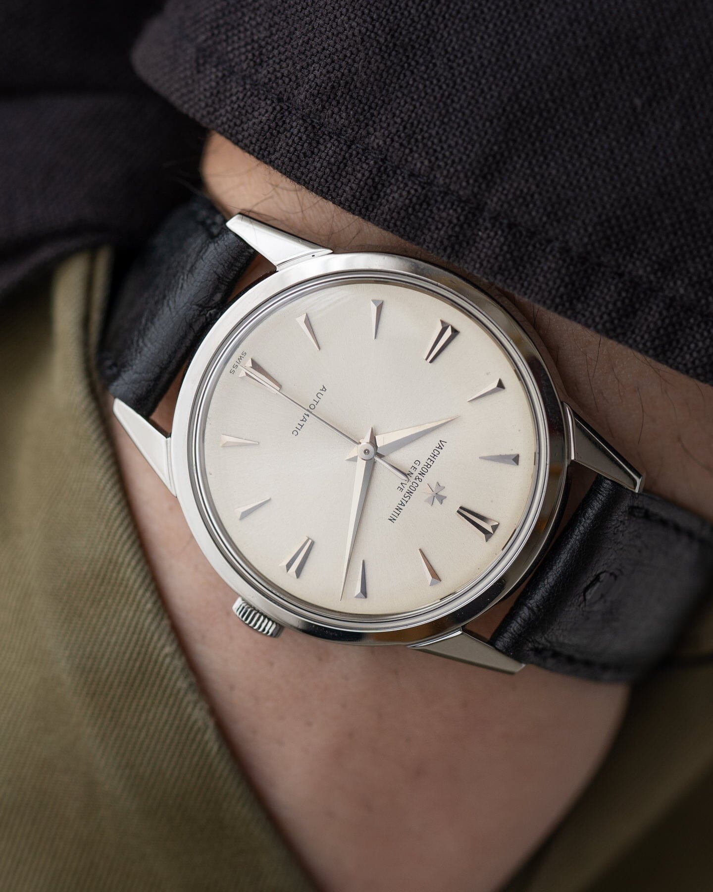 Vacheron Constantin ラウンド 6562 SS シルバーダイアル Watch VACHERON CONSTANTIN