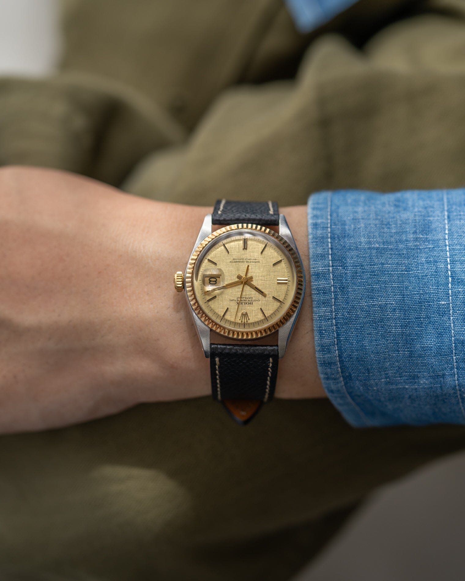 Rolex デイトジャスト 1601 シャンパン絹目ダイアル Watch ROLEX