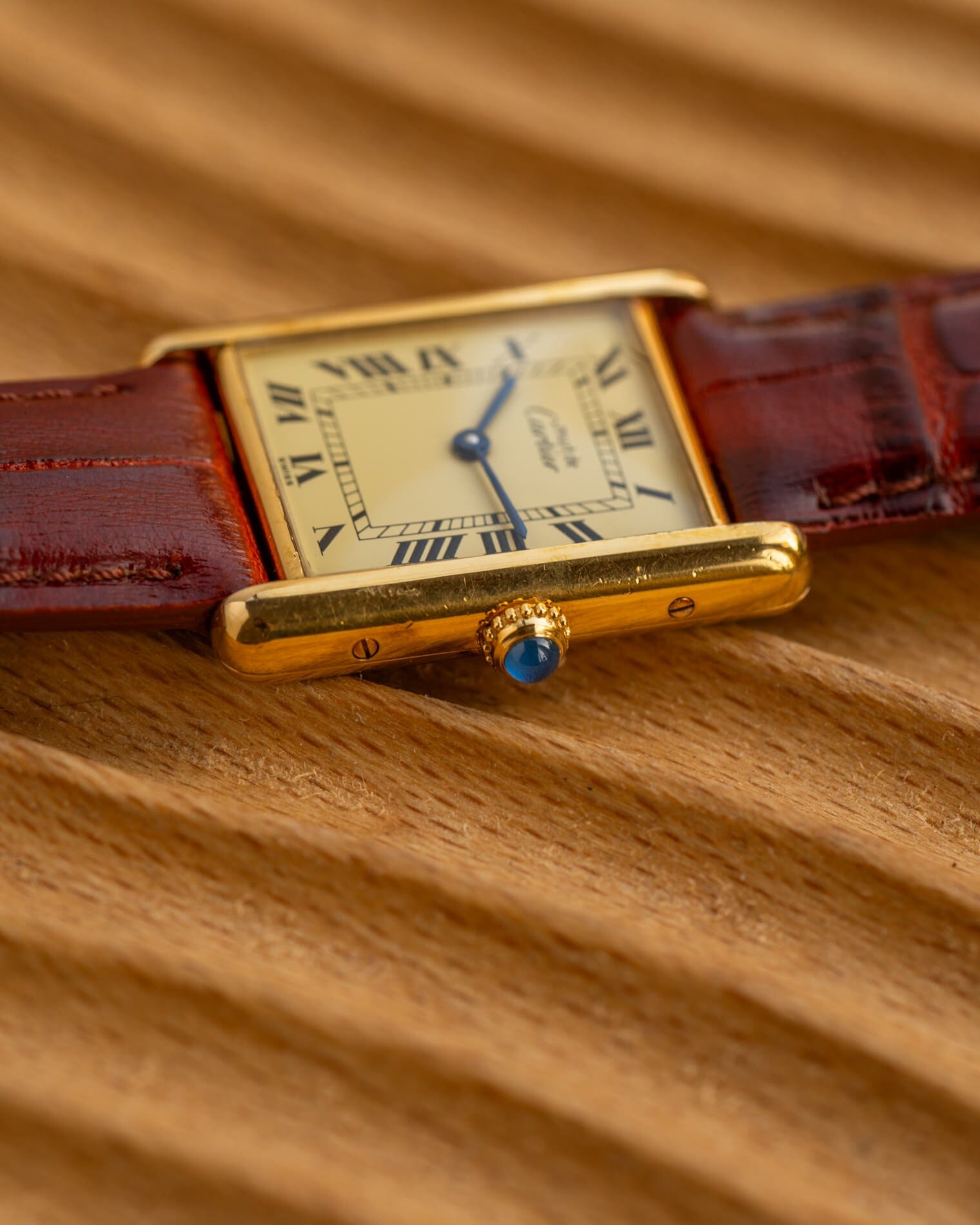 カルティエ マストタンク LM アイボリーローマン QZ Watch CARTIER