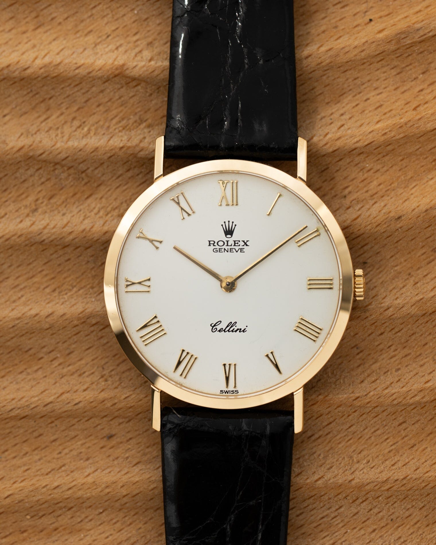 Rolex チェリーニ 4112 YG ホワイトローマン Watch ROLEX