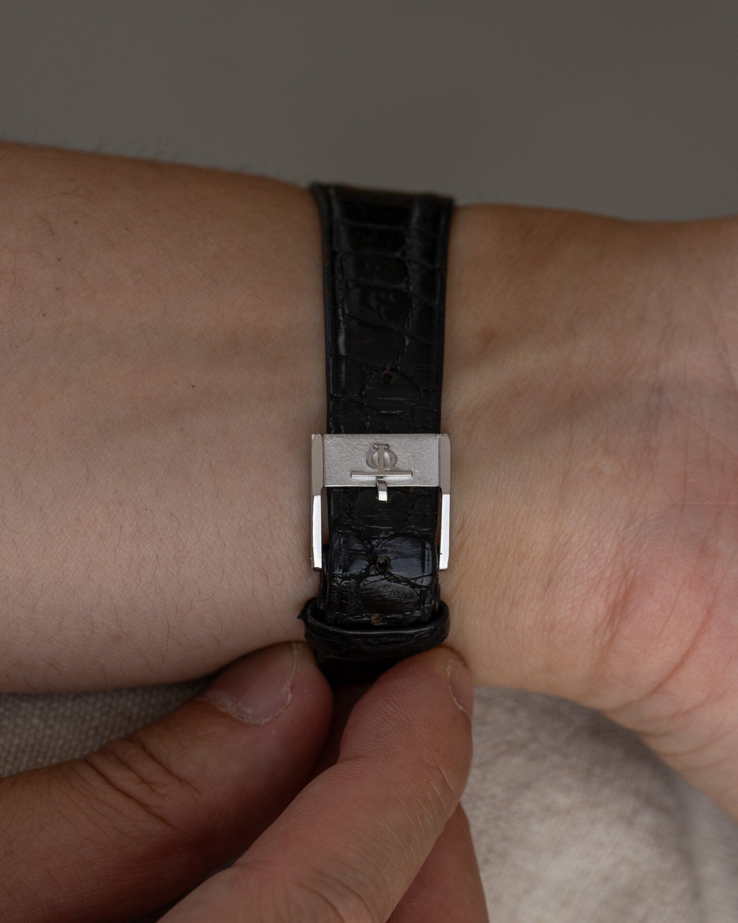 Baume&Mercier Rectangle 37205 "Tank" WG Black Dial Watch BAUME&MERCIER