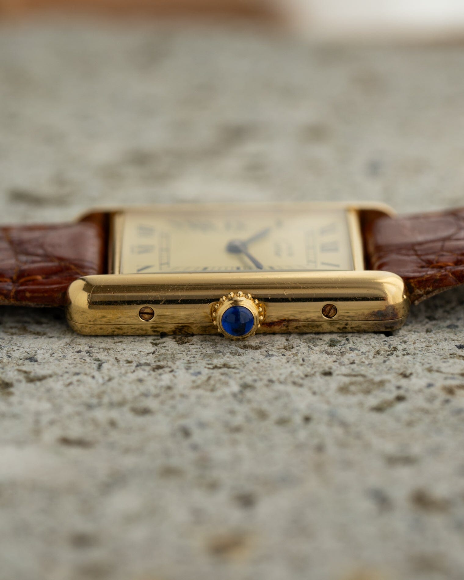 カルティエ マストタンク LM アイボリーローマン QZ Watch CARTIER