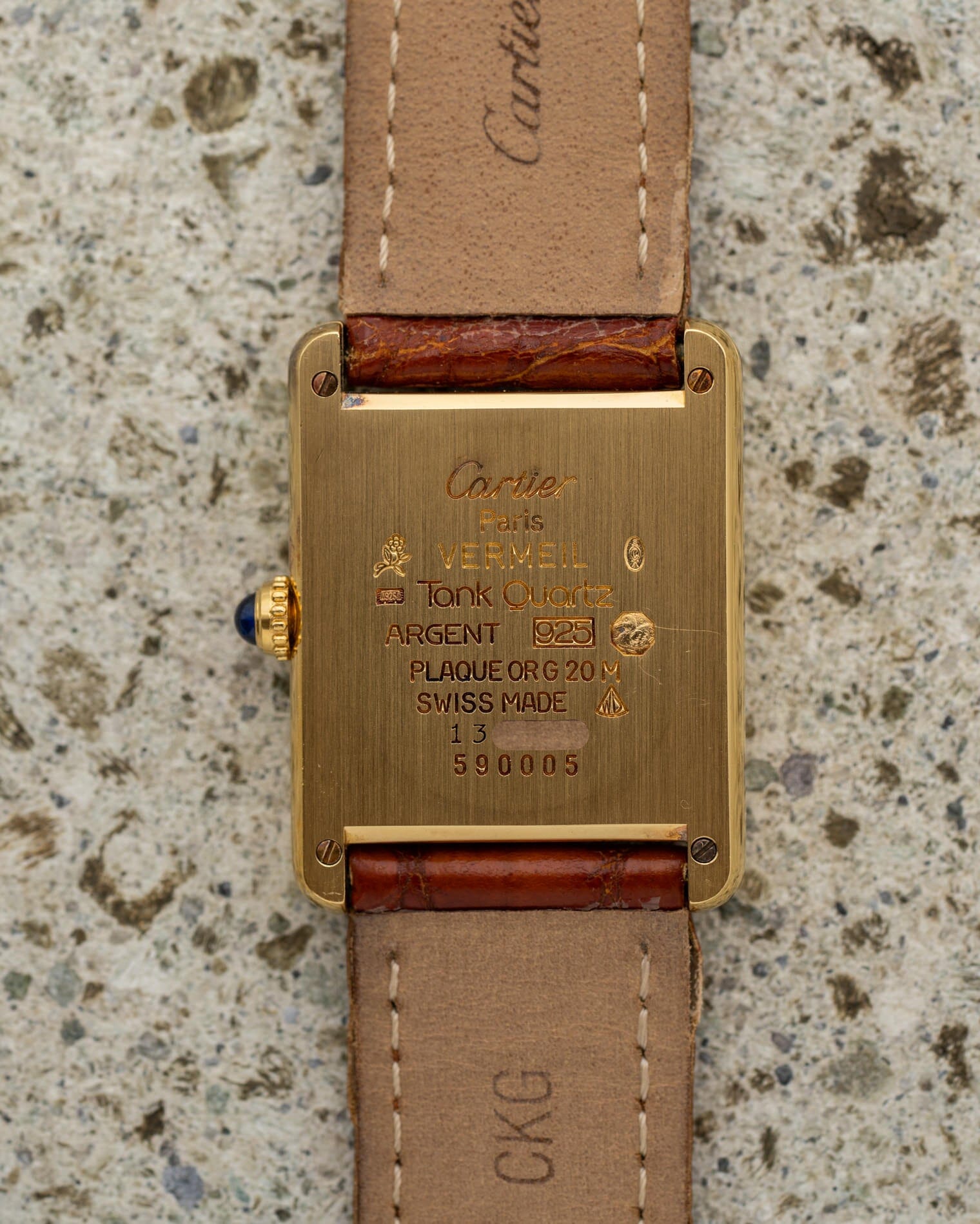 カルティエ マストタンク LM アイボリーローマン QZ Watch CARTIER