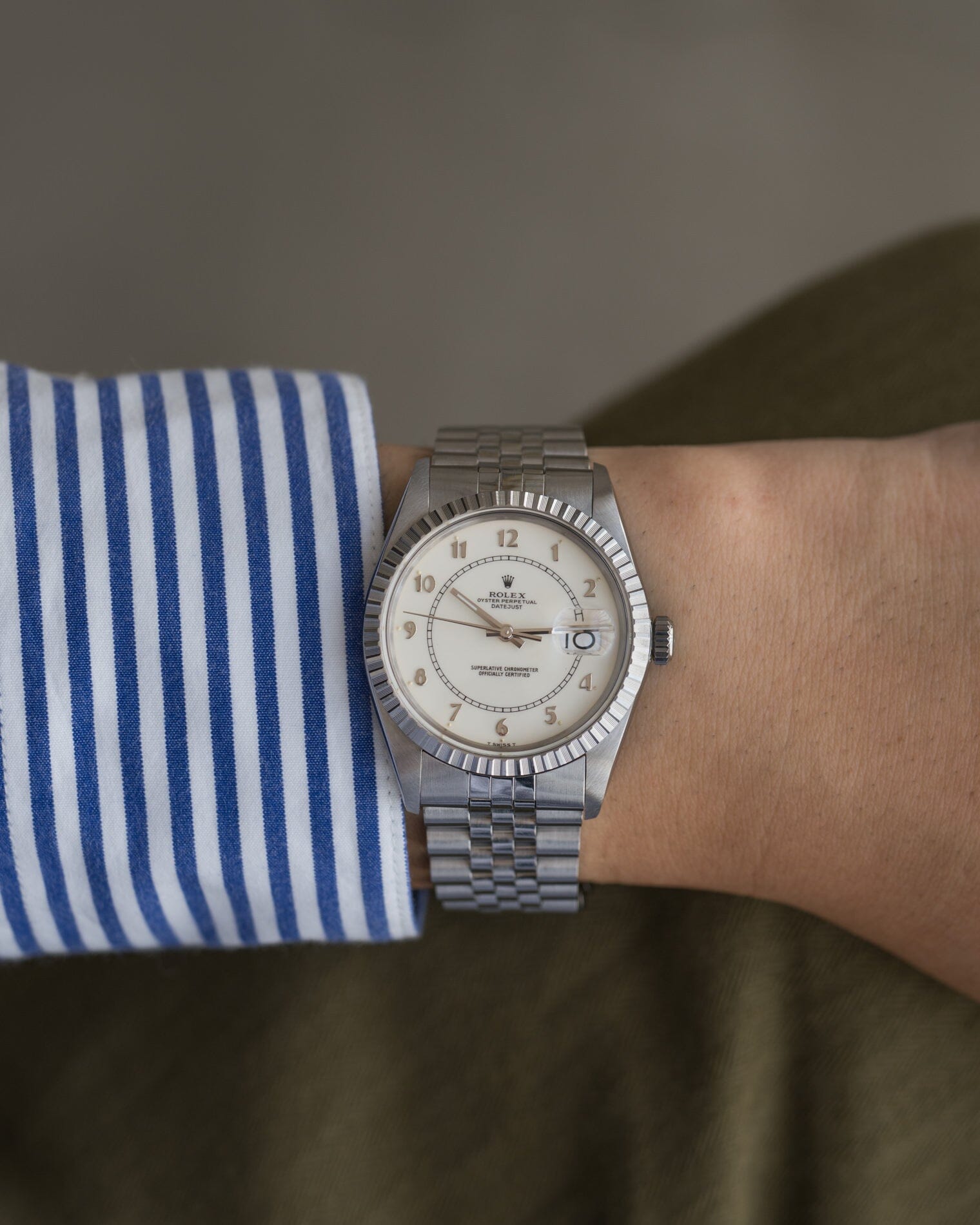 Rolex デイトジャスト 16030 ホワイトボイラーゲージ Watch ROLEX