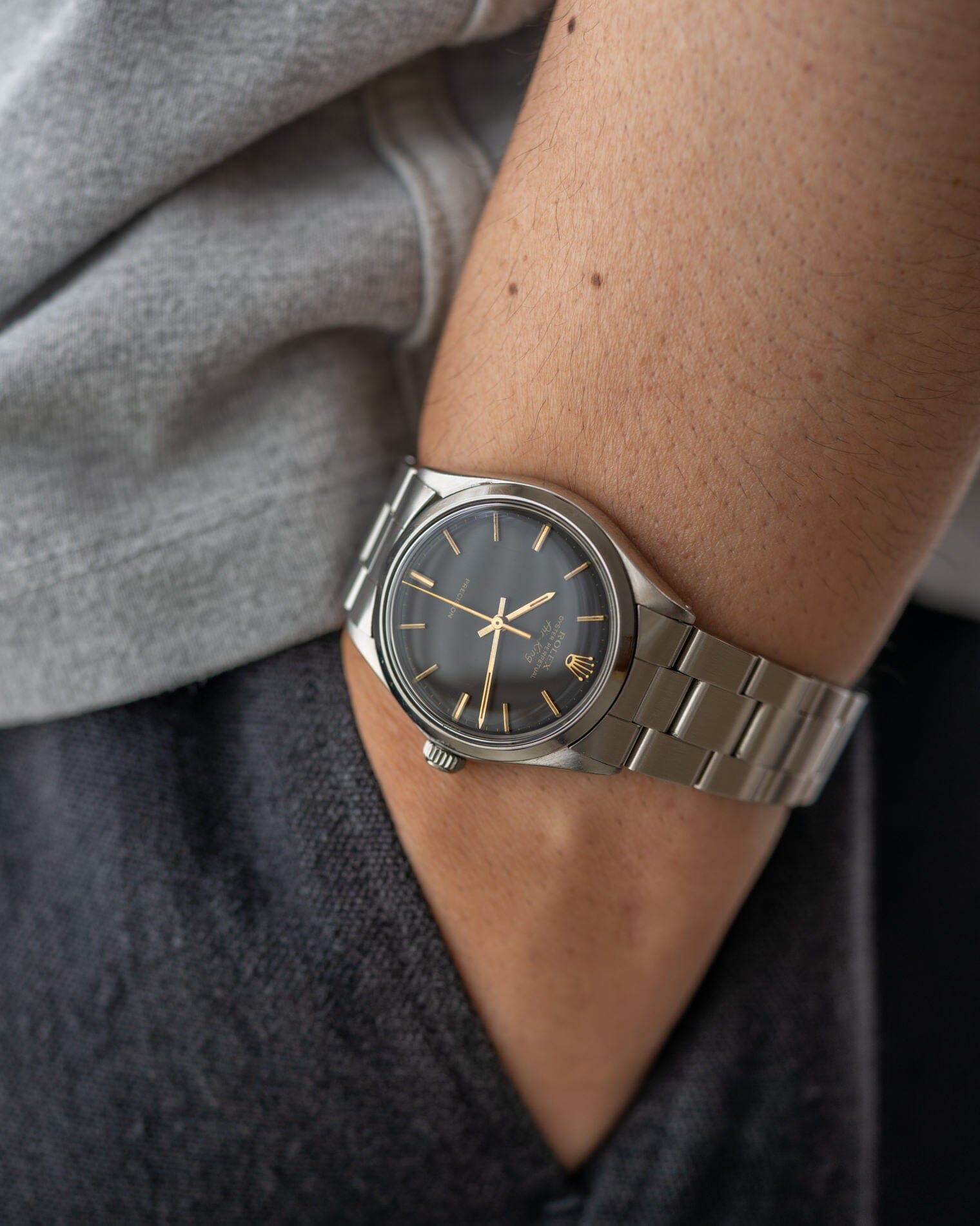 Rolex エアキング 5500 マットブラック Watch ROLEX