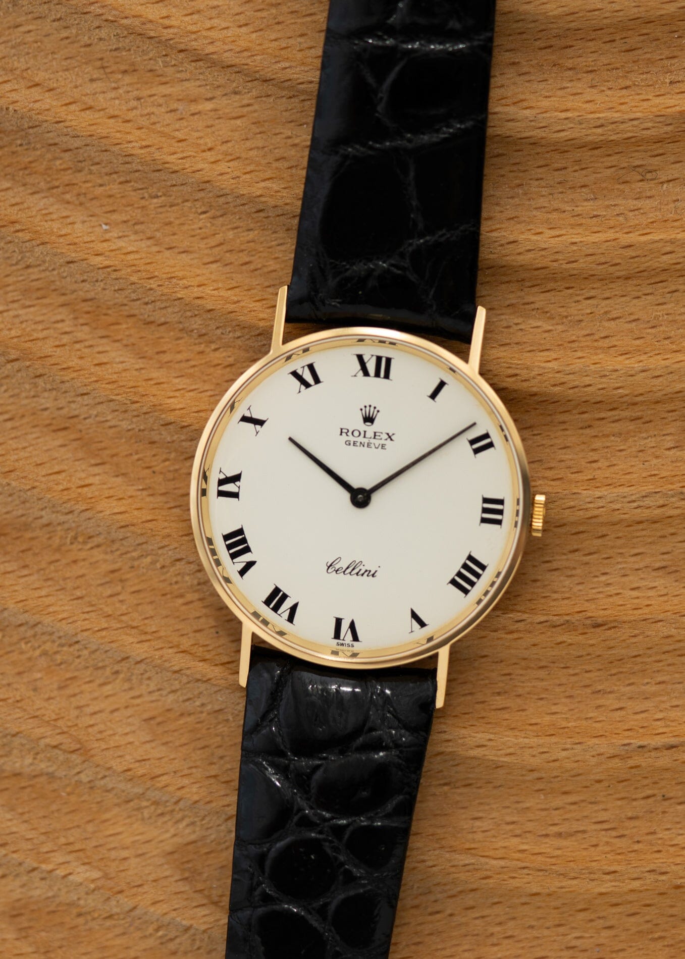 Rolex チェリーニ 3833 YG ホワイトローマン 箱付き Watch ROLEX