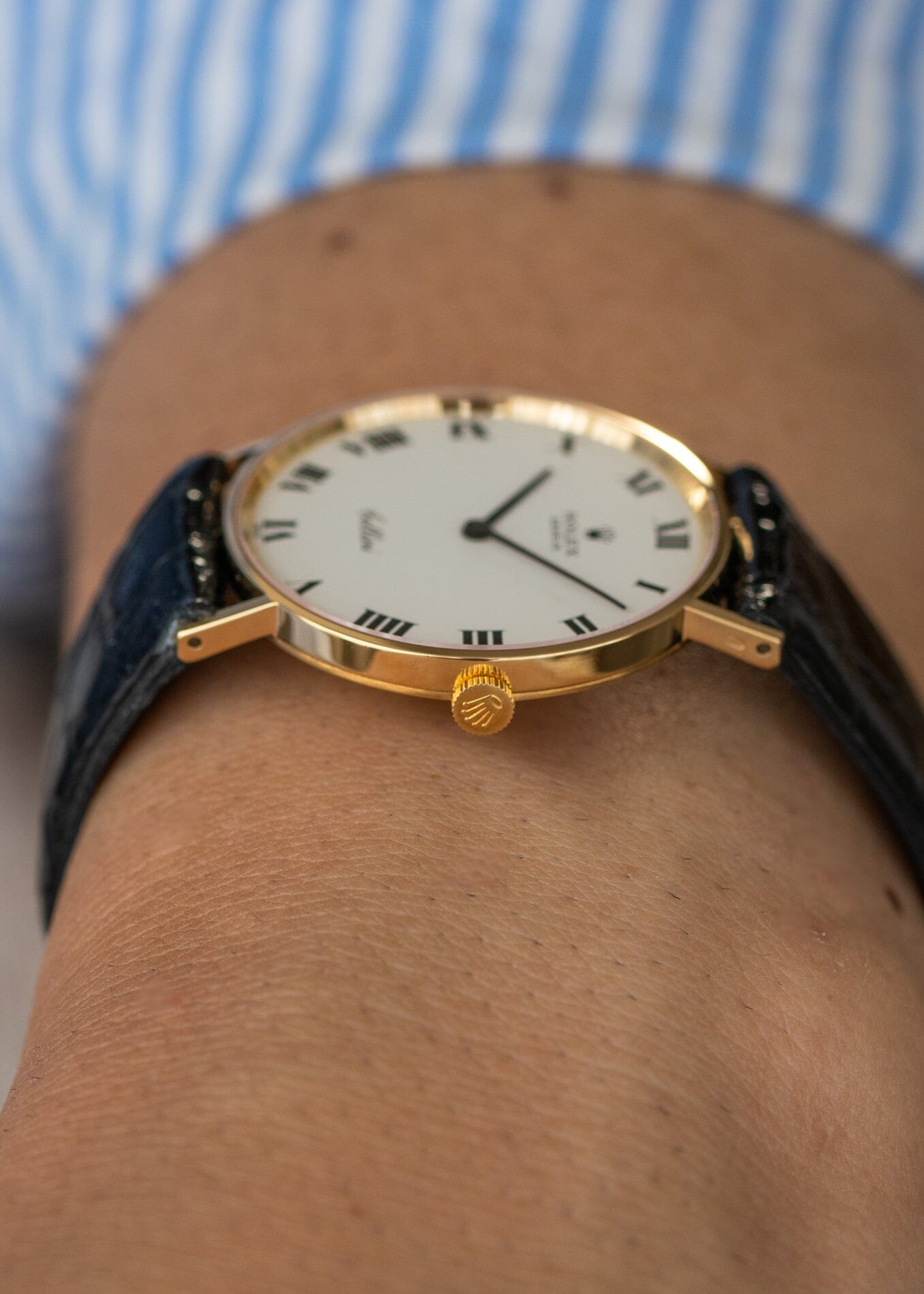 Rolex チェリーニ 3833 YG ホワイトローマン 箱付き Watch ROLEX