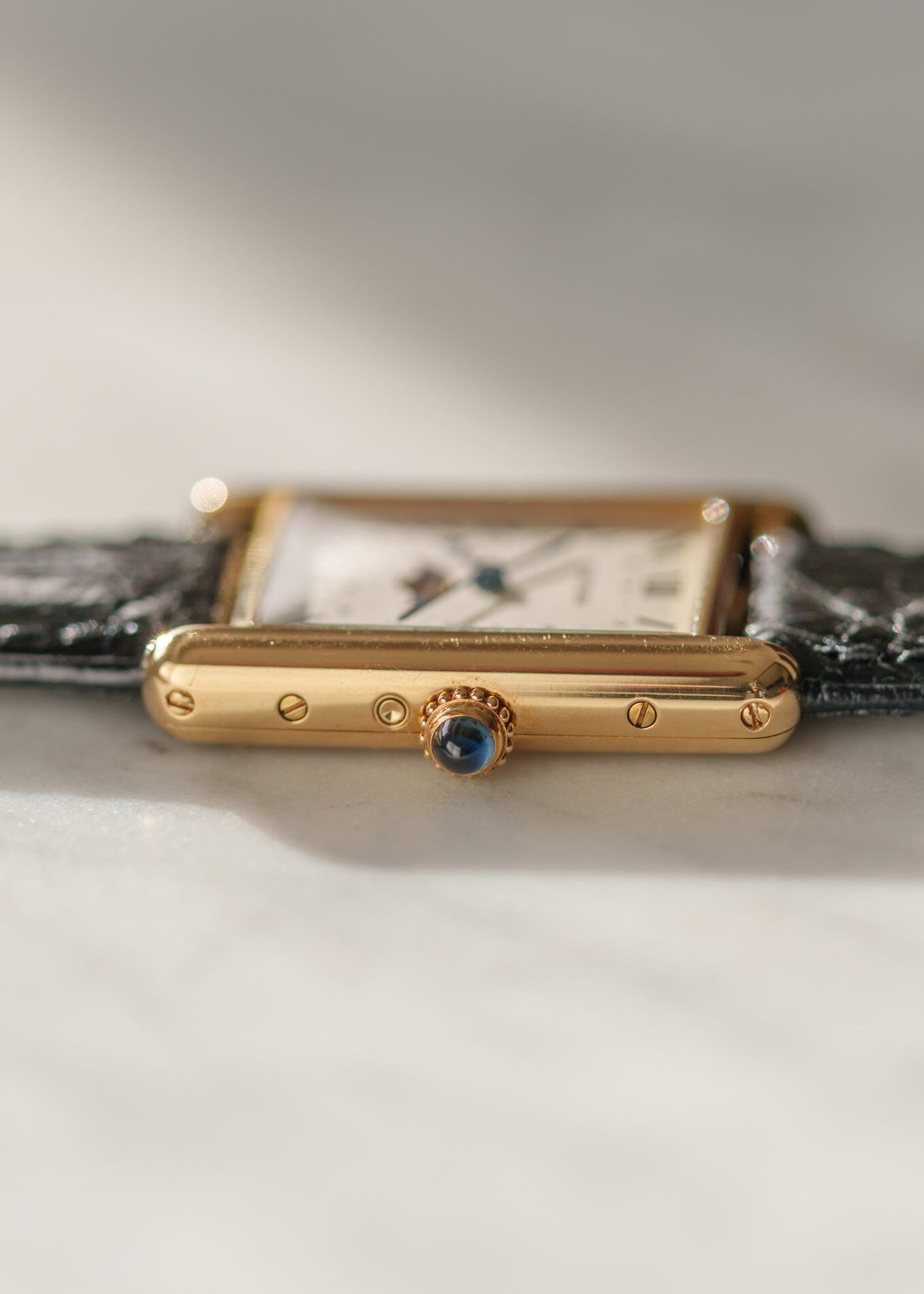 Cartier タンク ルイ カルティエ LM 81900 YG ムーンフェイズ Watch CARTIER