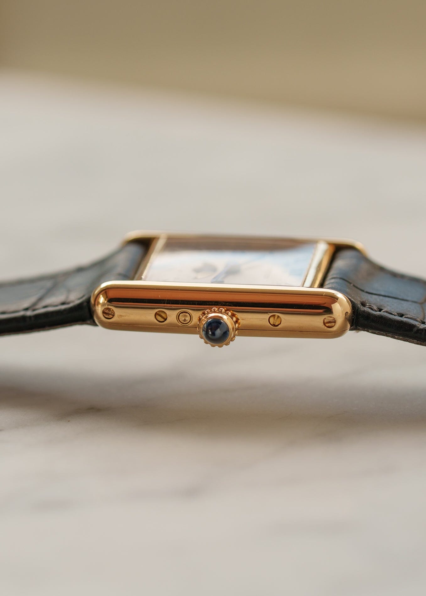 Cartier タンク ルイ カルティエ SM 819003 YG ムーンフェイズ Watch CARTIER