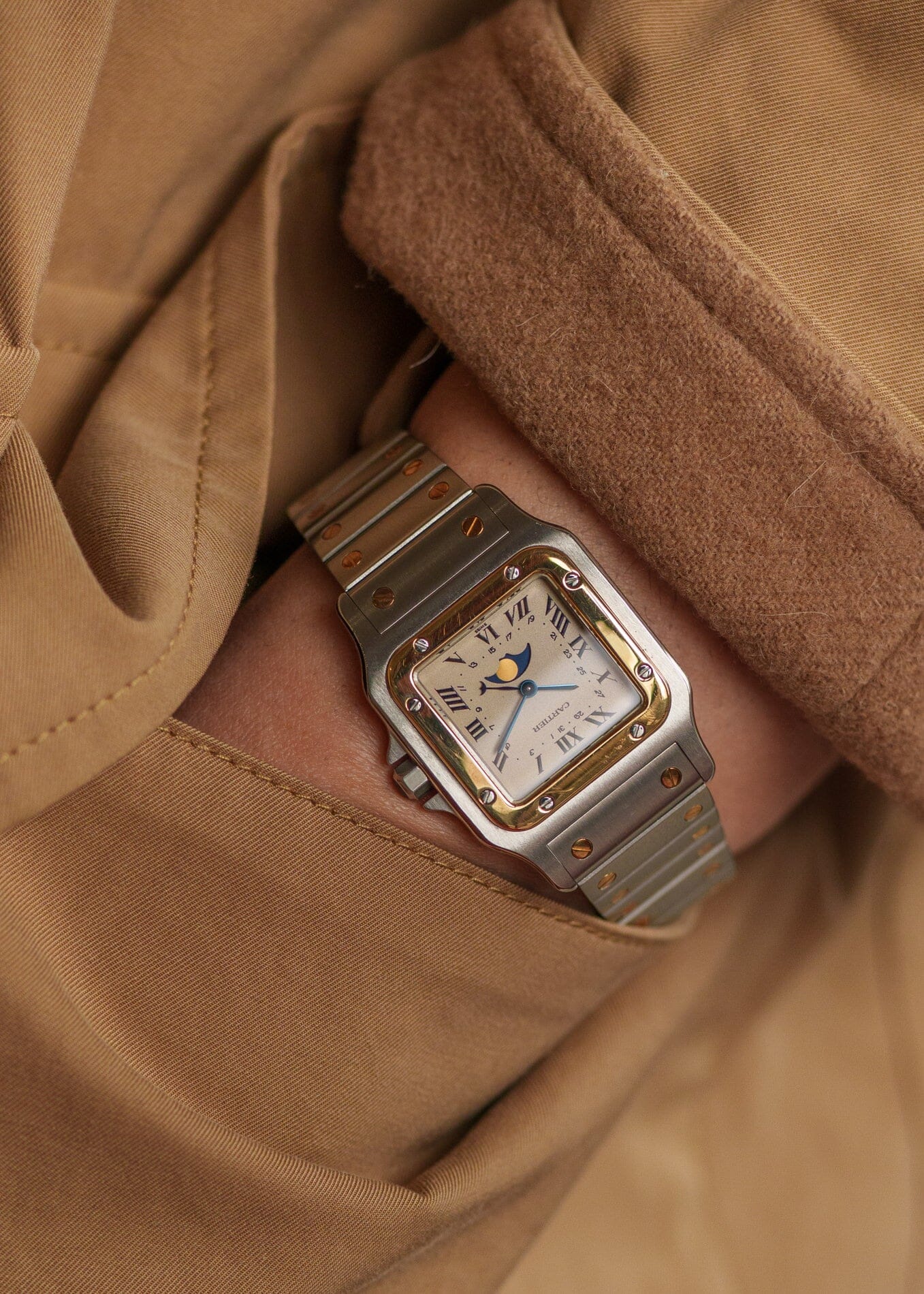 Cartier サントスガルベ LM 119901 ムーンフェイズ Watch CARTIER