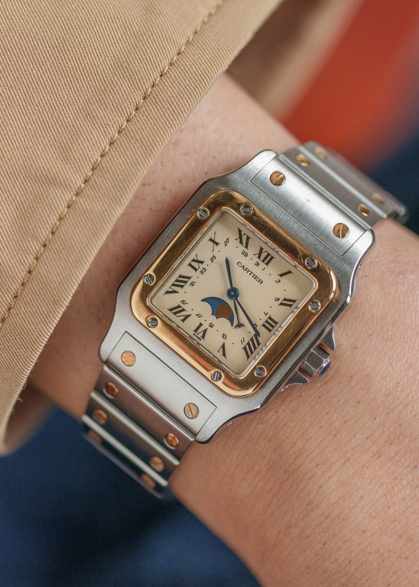 Cartier サントスガルベ LM 119901 ムーンフェイズ Watch CARTIER