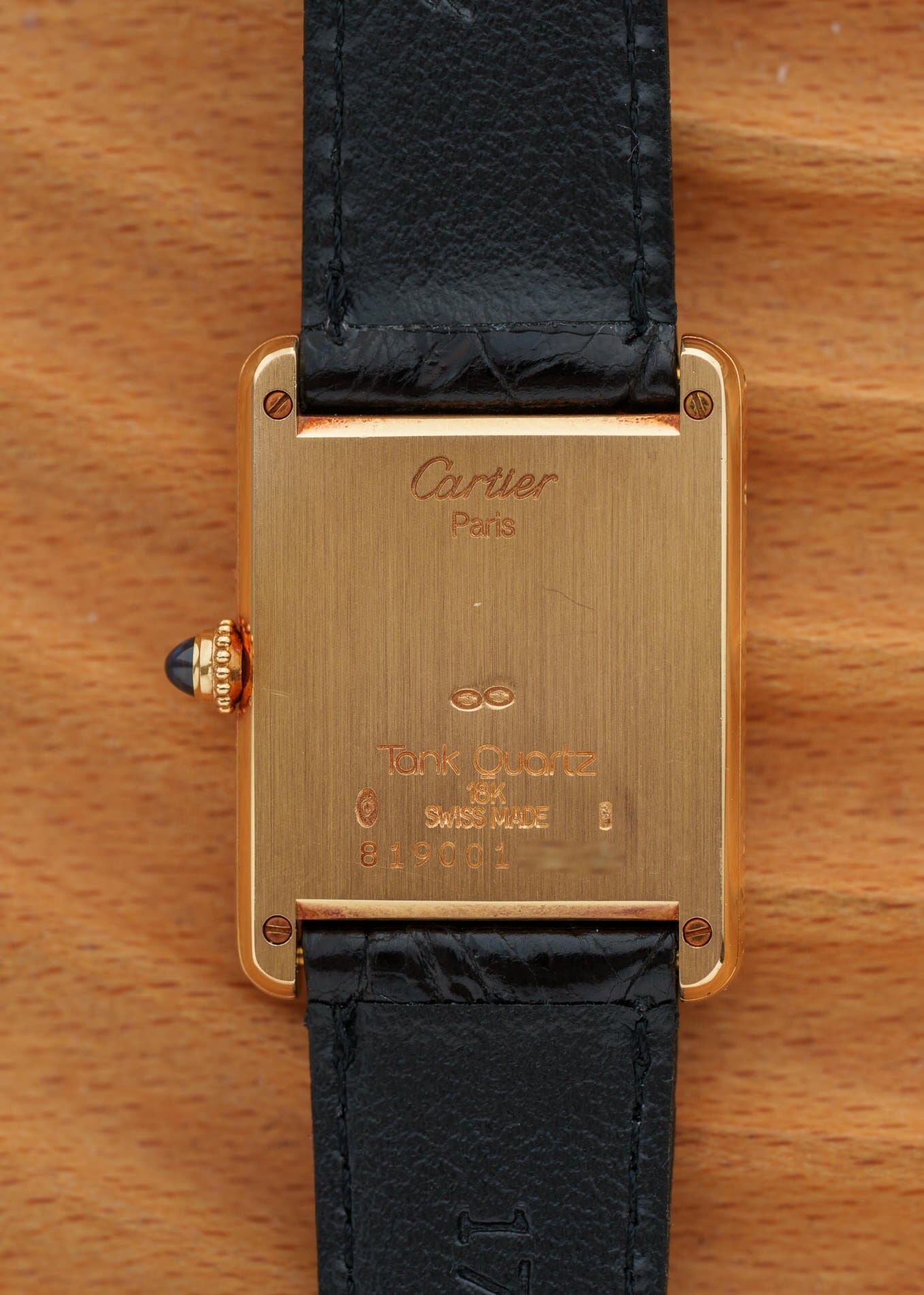 Cartier タンク ルイ カルティエ LM 819001 YG ムーンフェイズ Dバックル付き Watch CARTIER