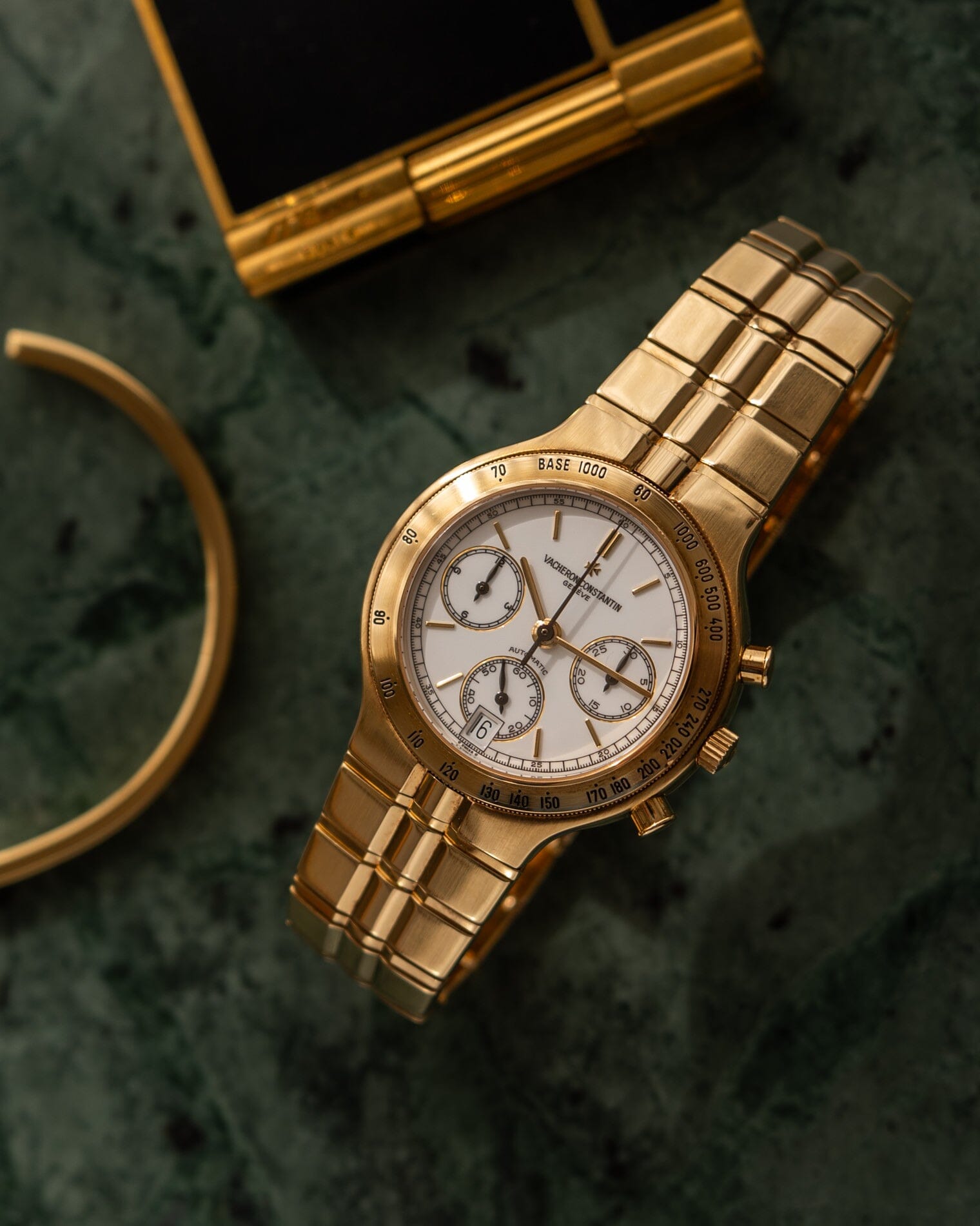 Vacheron Constantin フィディアス 49001 YG クロノグラフ ホワイトエナメルダイアル Watch VACHERON CONSTANTIN