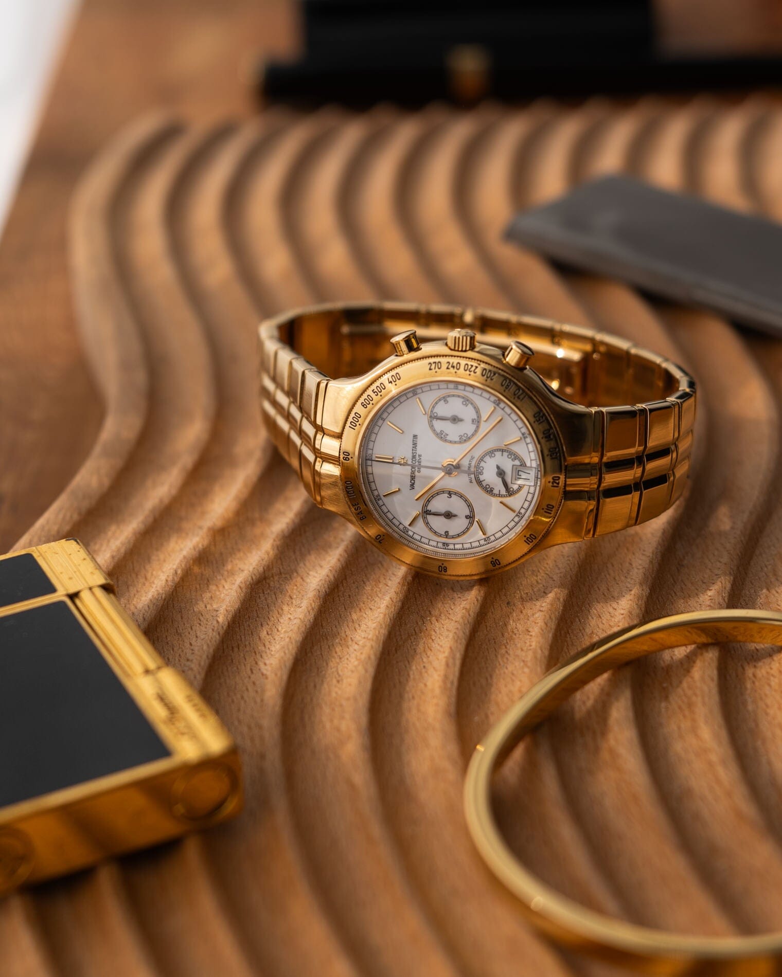 Vacheron Constantin フィディアス 49001 YG クロノグラフ ホワイトエナメルダイアル Watch VACHERON CONSTANTIN