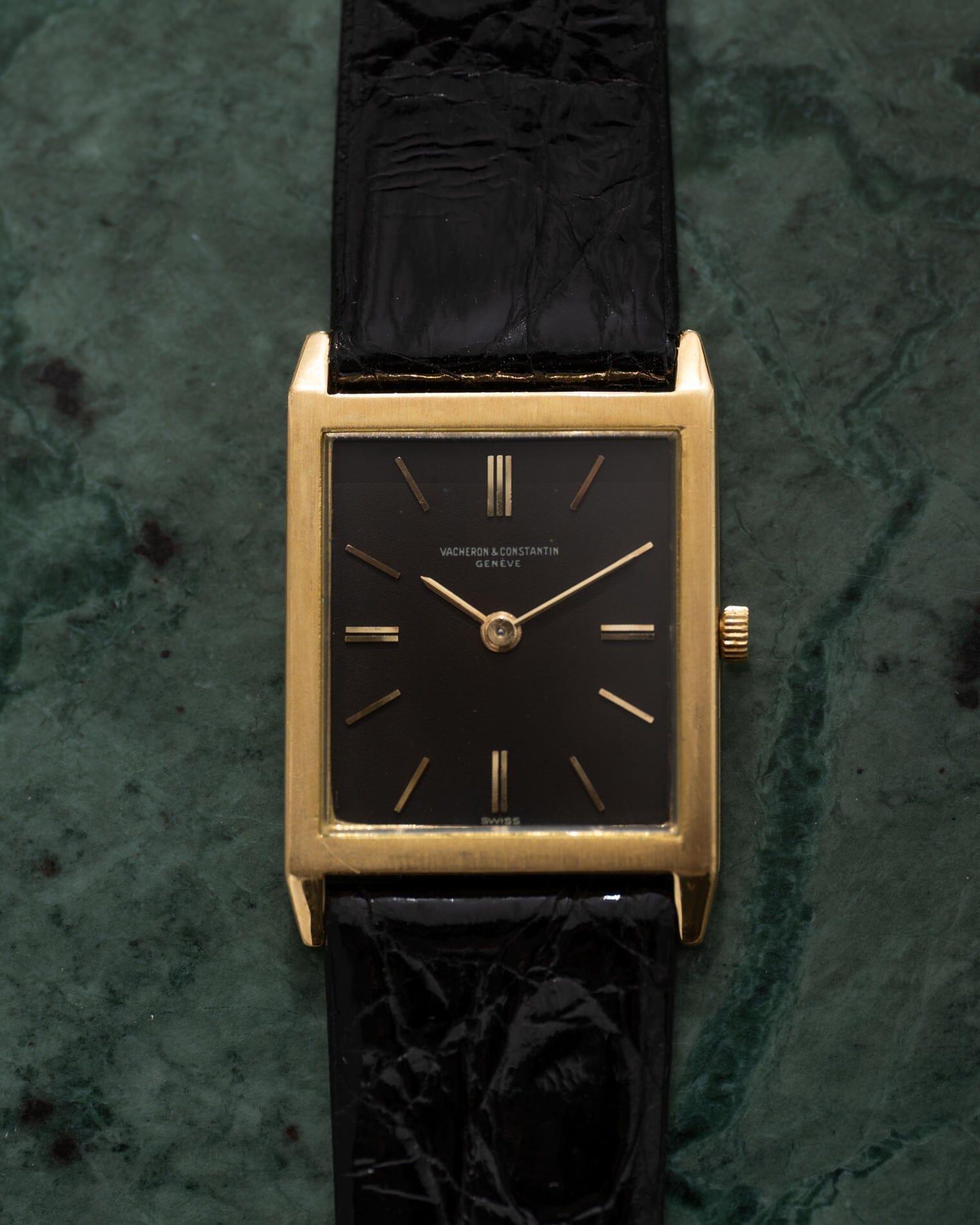 Vacheron Constantin レクタングル 6791 "タンク" YG ダークグレーダイアル Watch VACHERON CONSTANTIN