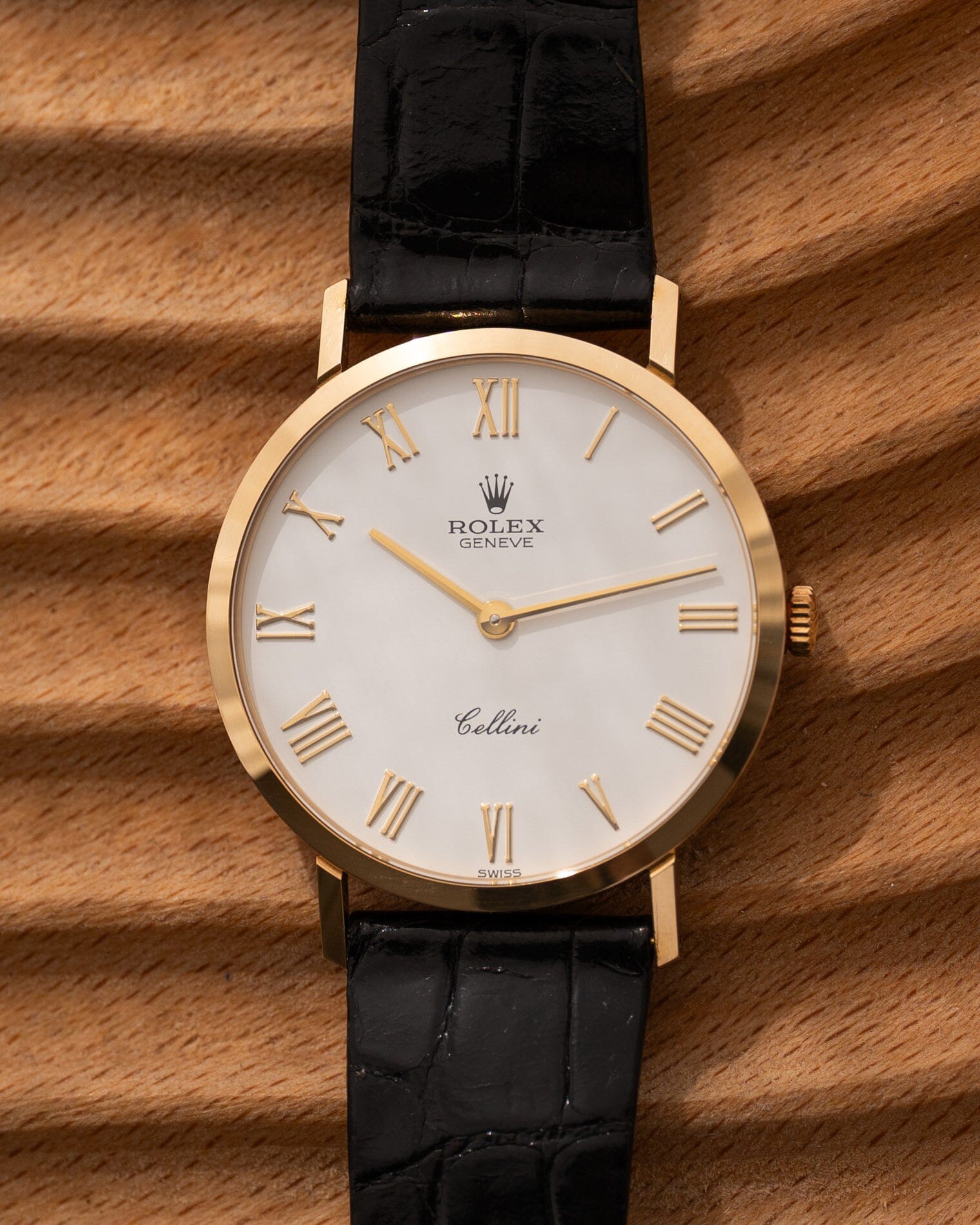 Rolex チェリーニ 4112 YG ホワイトローマン フルセット Watch ROLEX