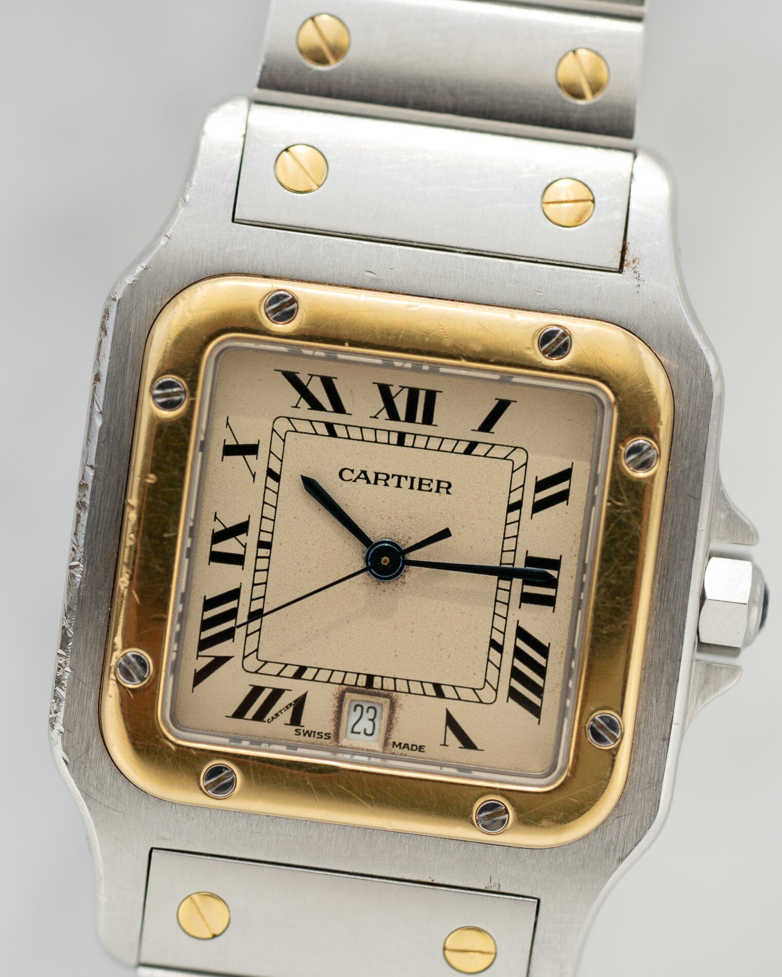 Cartier サントス ガルベ LM アイボリーローマン Watch CARTIER