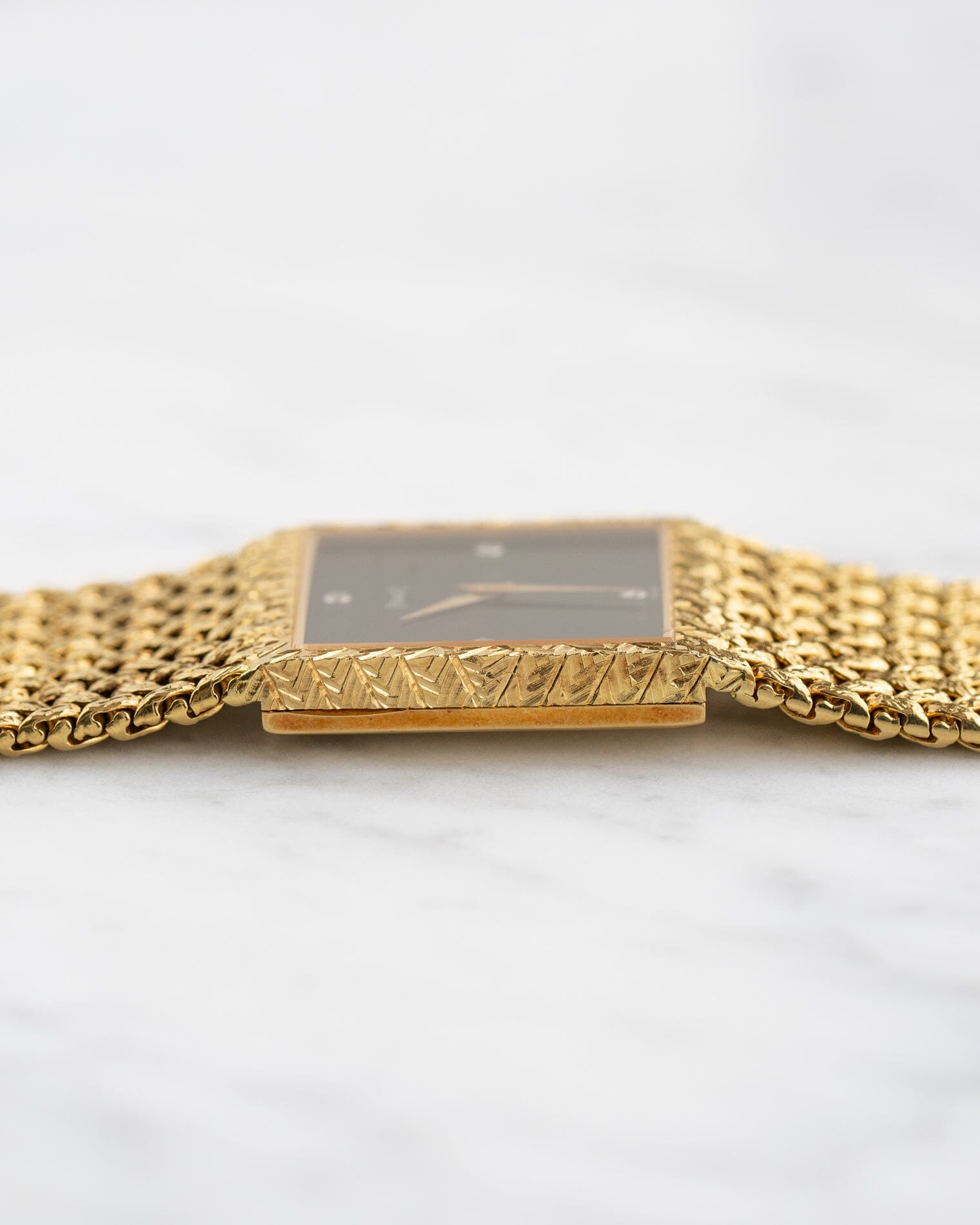 Piaget スクエア 934D2 YG オニキスダイアル 4Pダイアモンド Watch PIAGET