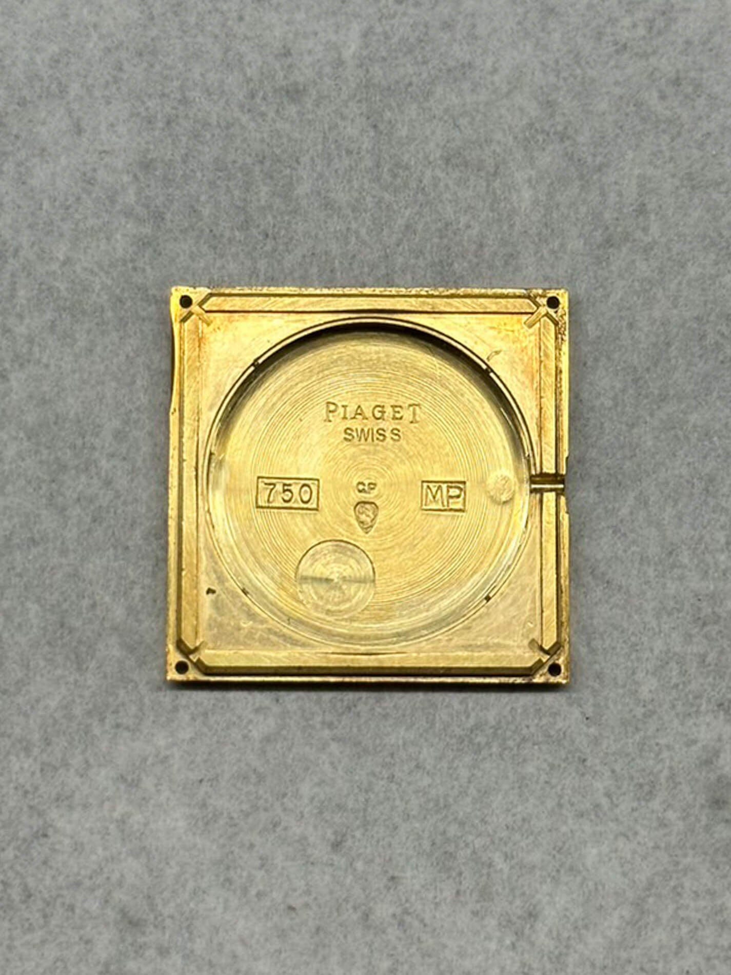 Piaget スクエア 934D2 YG オニキスダイアル 4Pダイアモンド Watch PIAGET