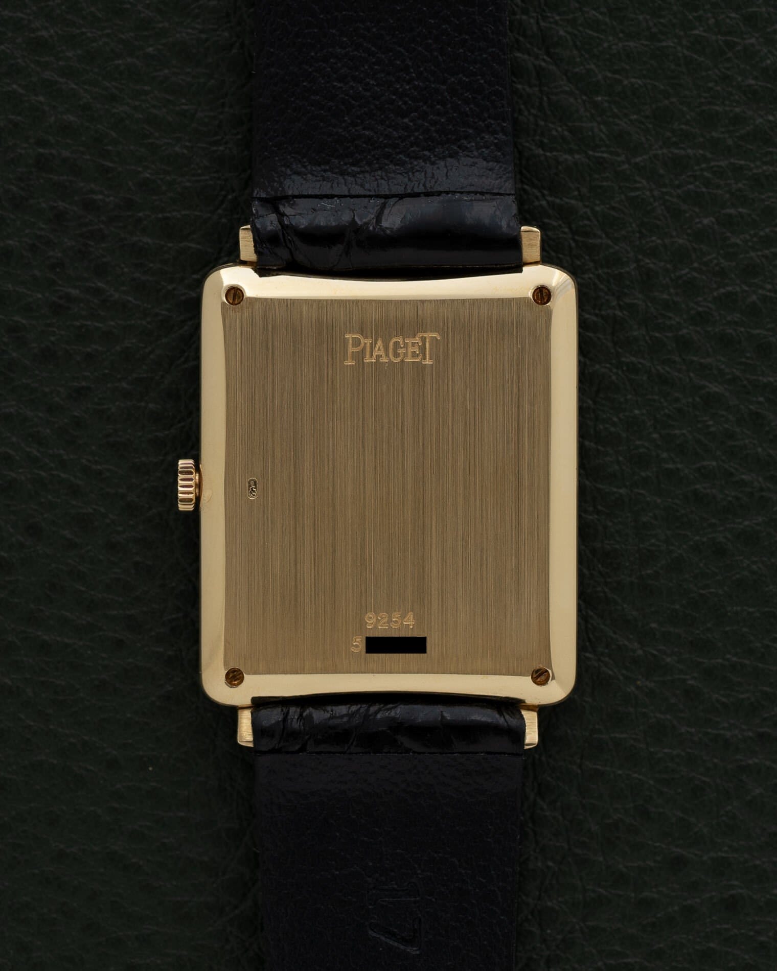 Piaget レクタングル 9254 YG ブラックダイアル 4Pダイヤ Watch PIAGET