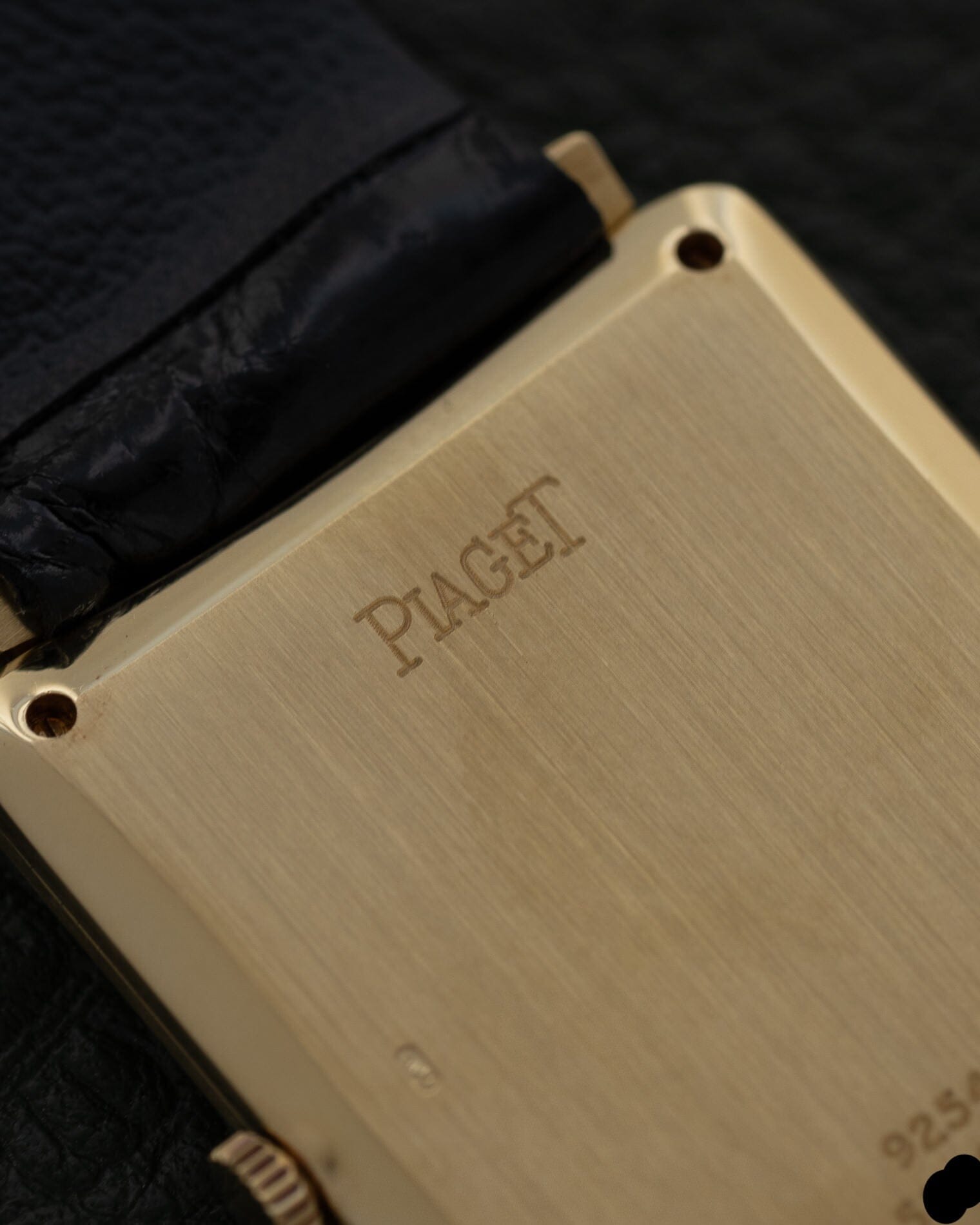 Piaget レクタングル 9254 YG ブラックダイアル 4Pダイヤ Watch PIAGET