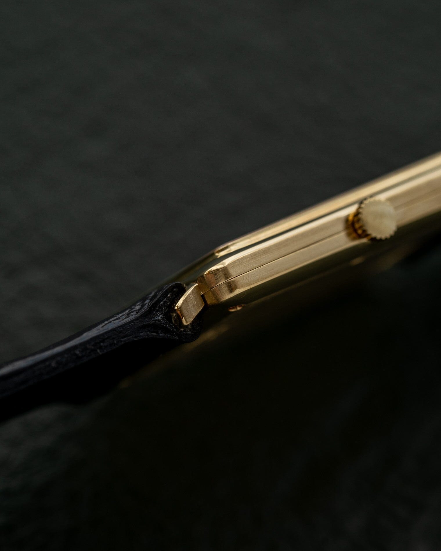 Piaget レクタングル 9254 YG ブラックダイアル 4Pダイヤ Watch PIAGET