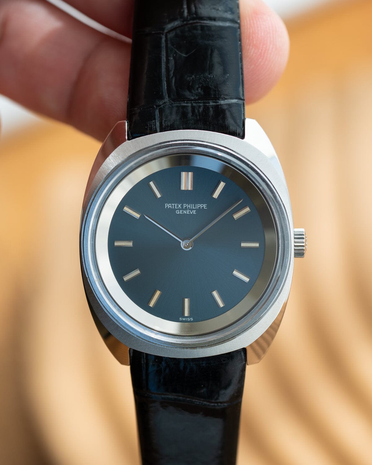 パテック フィリップ カラトラバ 3579 SS ブルーダイアル Watch PATEK PHILIPPE