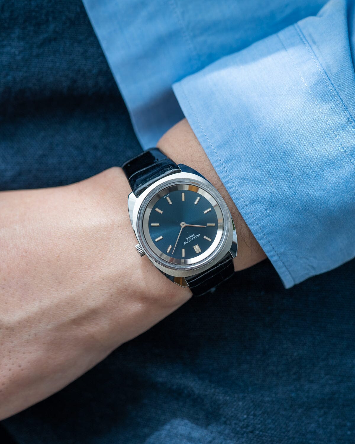 パテック フィリップ カラトラバ 3579 SS ブルーダイアル Watch PATEK PHILIPPE