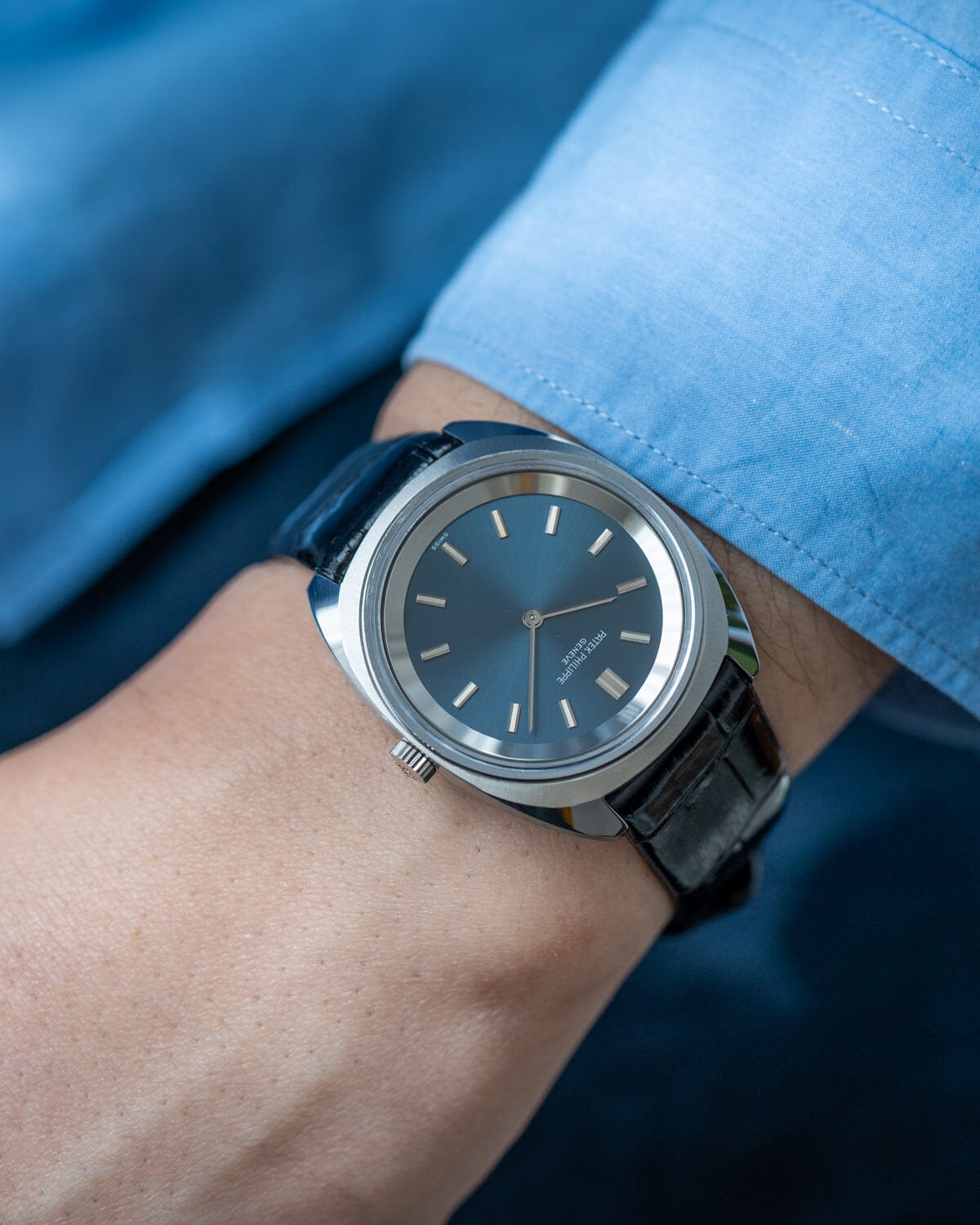 パテック フィリップ カラトラバ 3579 SS ブルーダイアル Watch PATEK PHILIPPE