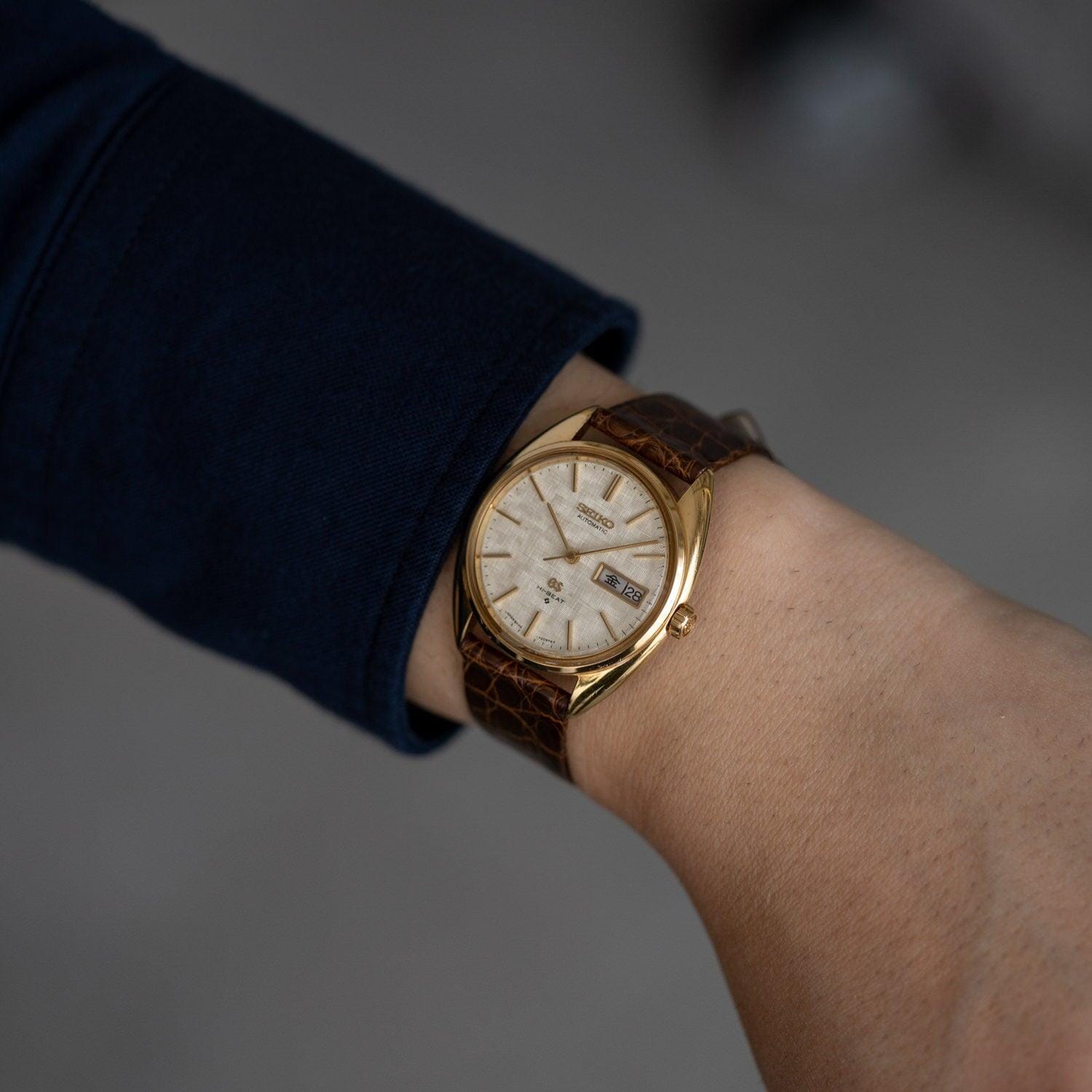 グランドセイコー ハイビート 5646-7005 56GS 18K YG 絹目 / GRAND SEIKO Hi-BEAT 5646-7005 18K YG White Dial - Arbitro