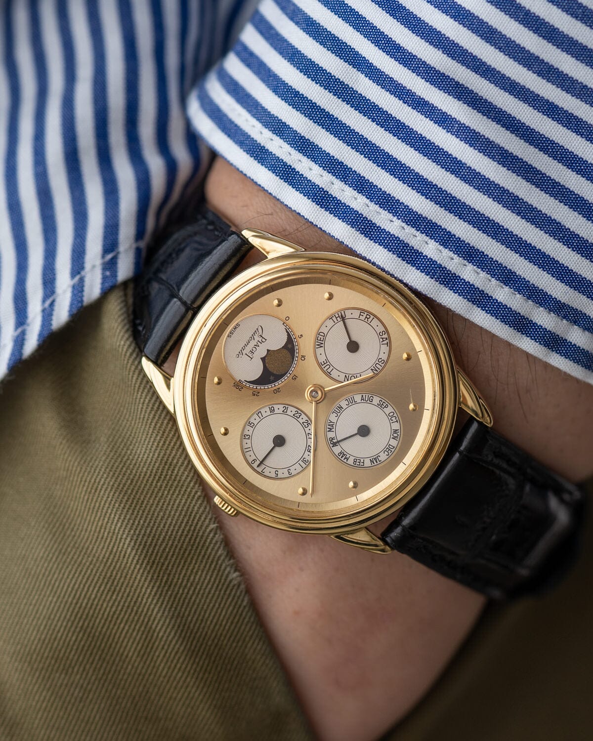 ピアジェ グベナー 15958 YG トリプルカレンダー ムーンフェイズ Watch PIAGET