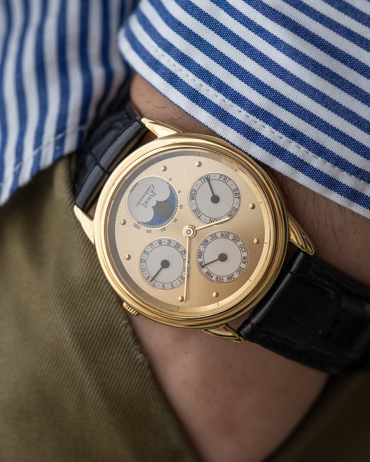 ピアジェ グベナー 15958 YG トリプルカレンダー ムーンフェイズ Watch PIAGET