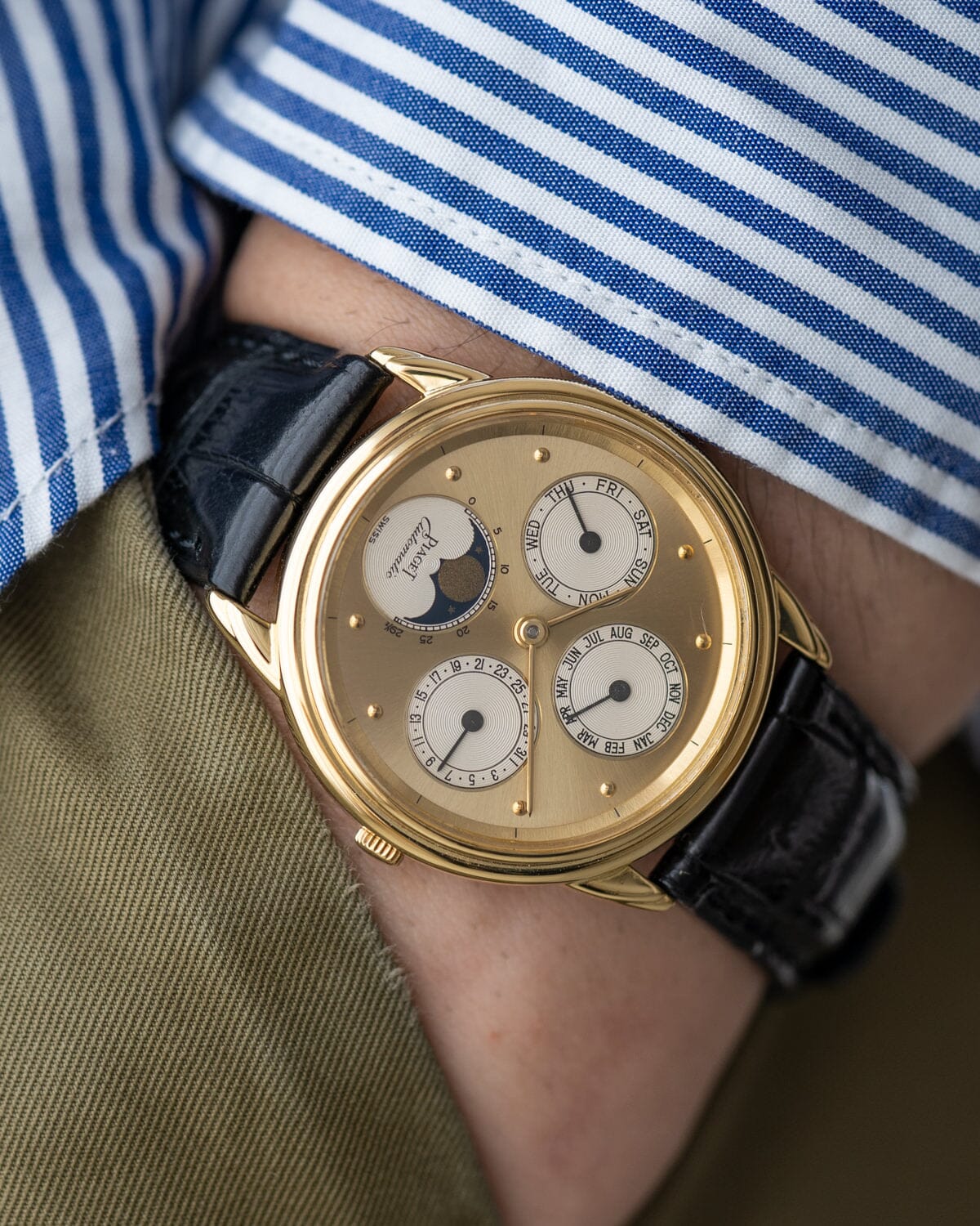 ピアジェ グベナー 15958 YG トリプルカレンダー ムーンフェイズ Watch PIAGET