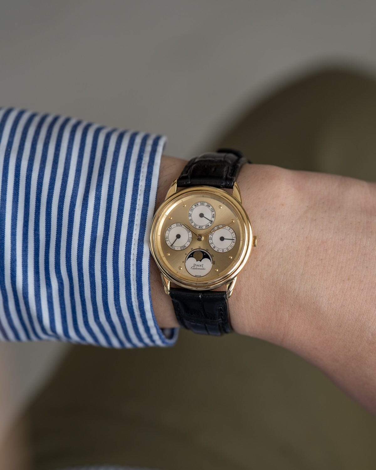 ピアジェ グベナー 15958 YG トリプルカレンダー ムーンフェイズ Watch PIAGET