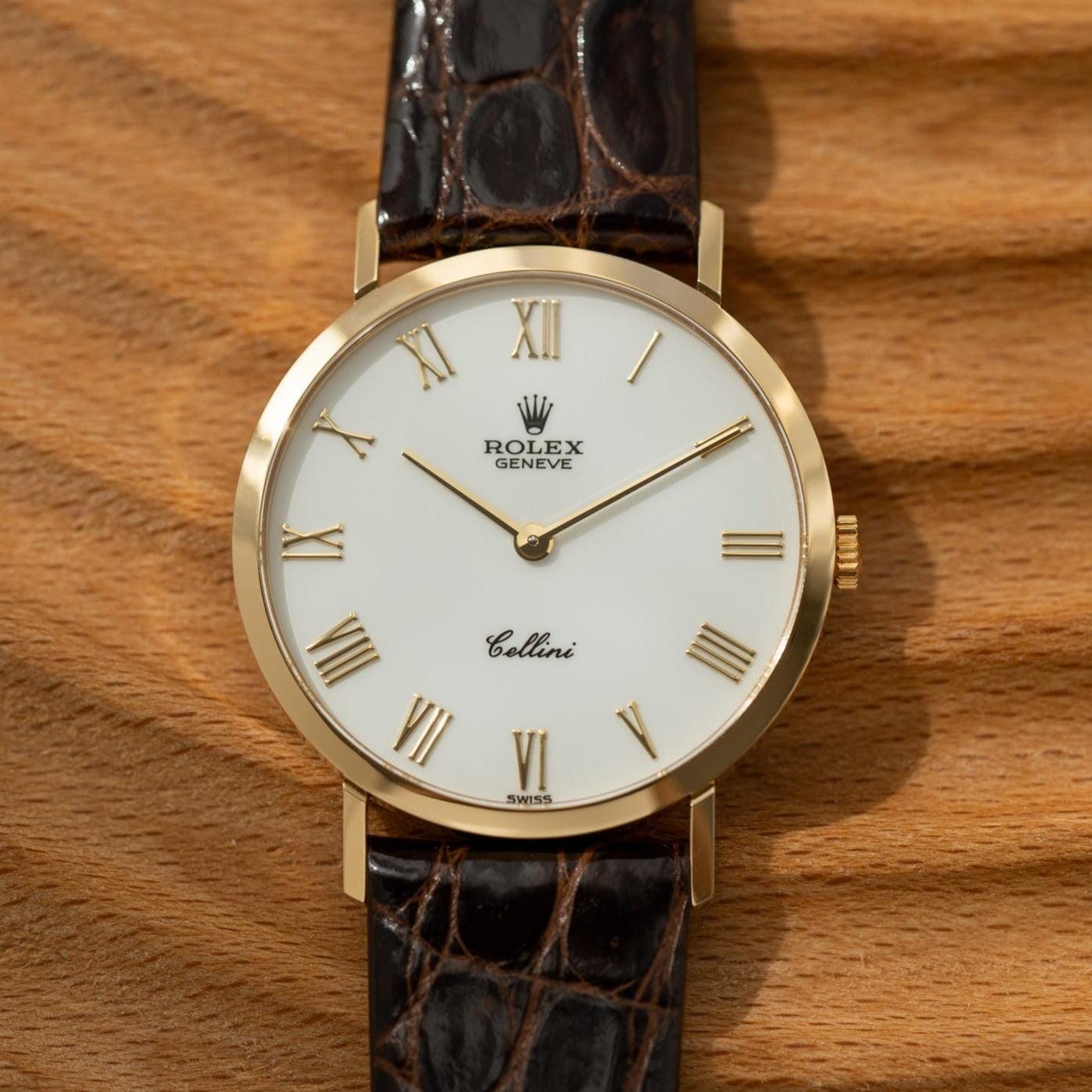 ROLEX Cellini 4112 YG White Roman Dial - Arbitro