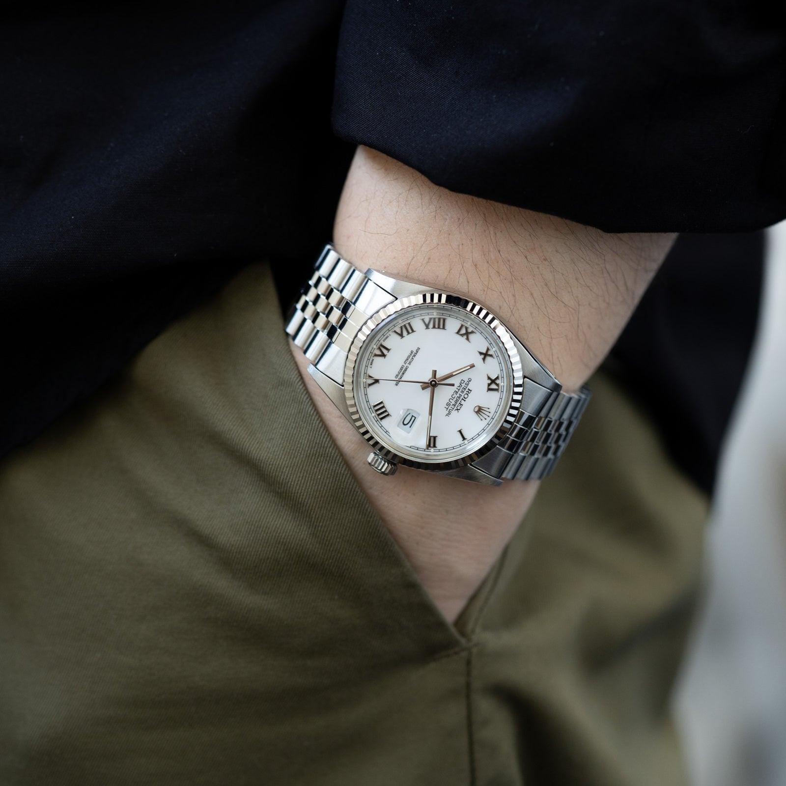 ROLEX Oyster Perpetual Datejust 16014 White Roman - Arbitro